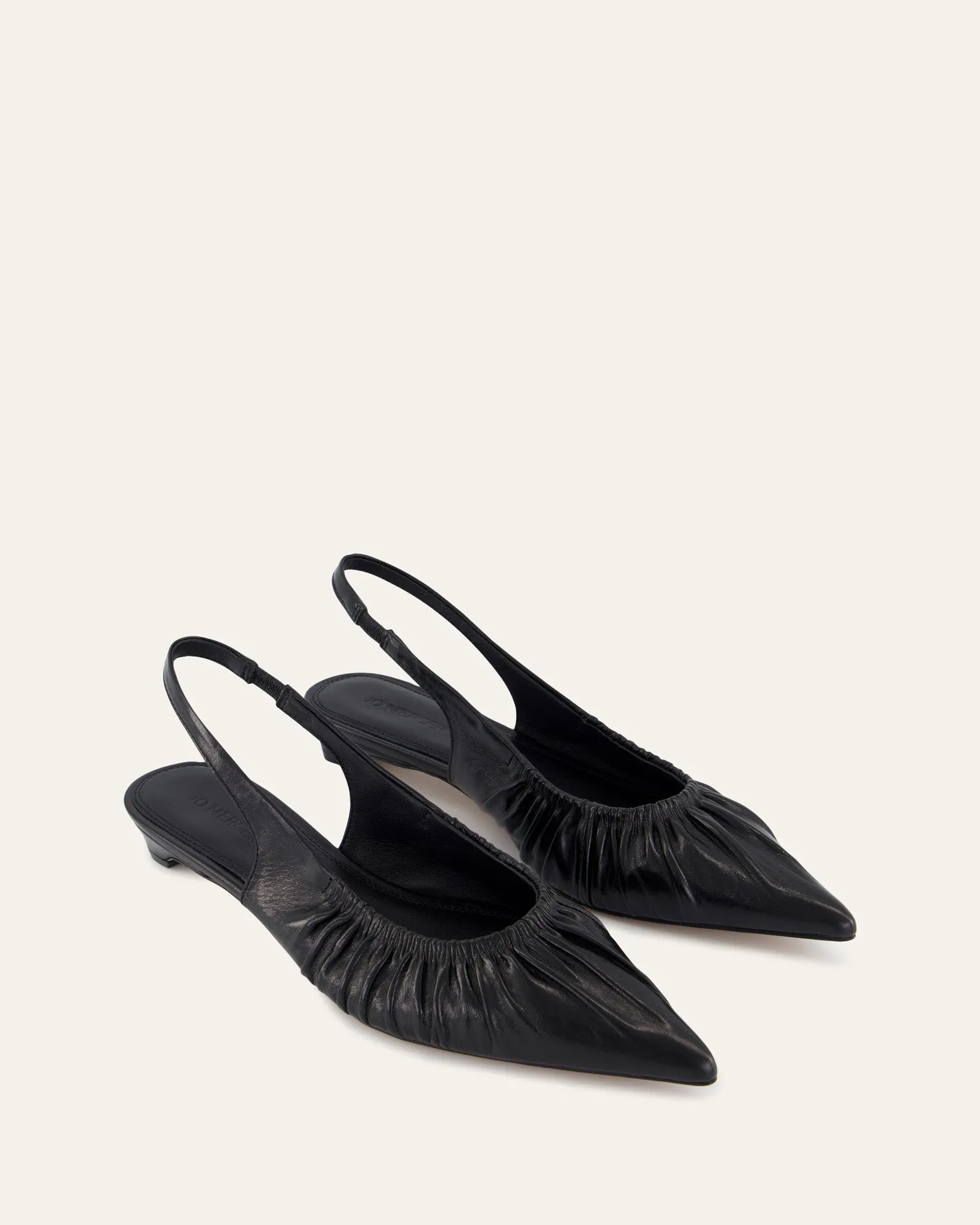 ADALINE DRESS FLATS BLACK LEATHER Jo Mercer
