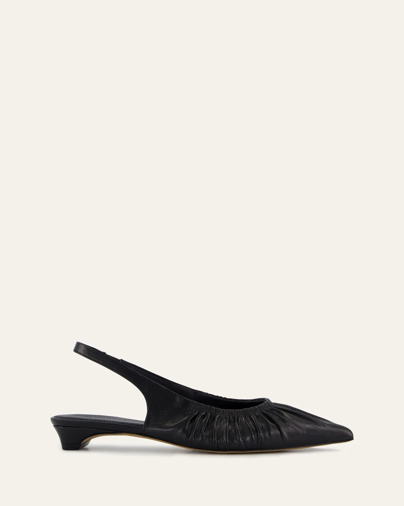 ADALINE DRESS FLATS BLACK LEATHER Jo Mercer