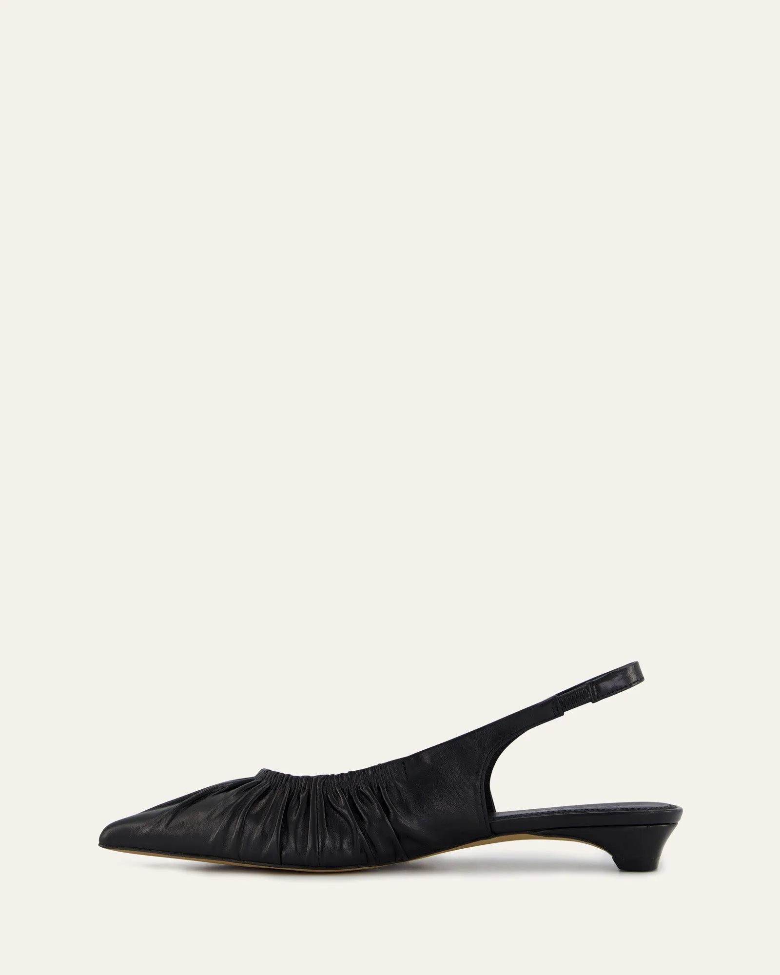 ADALINE DRESS FLATS BLACK LEATHER Jo Mercer