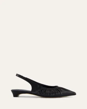 ADALINE DRESS FLATS BLACK LEATHER Jo Mercer