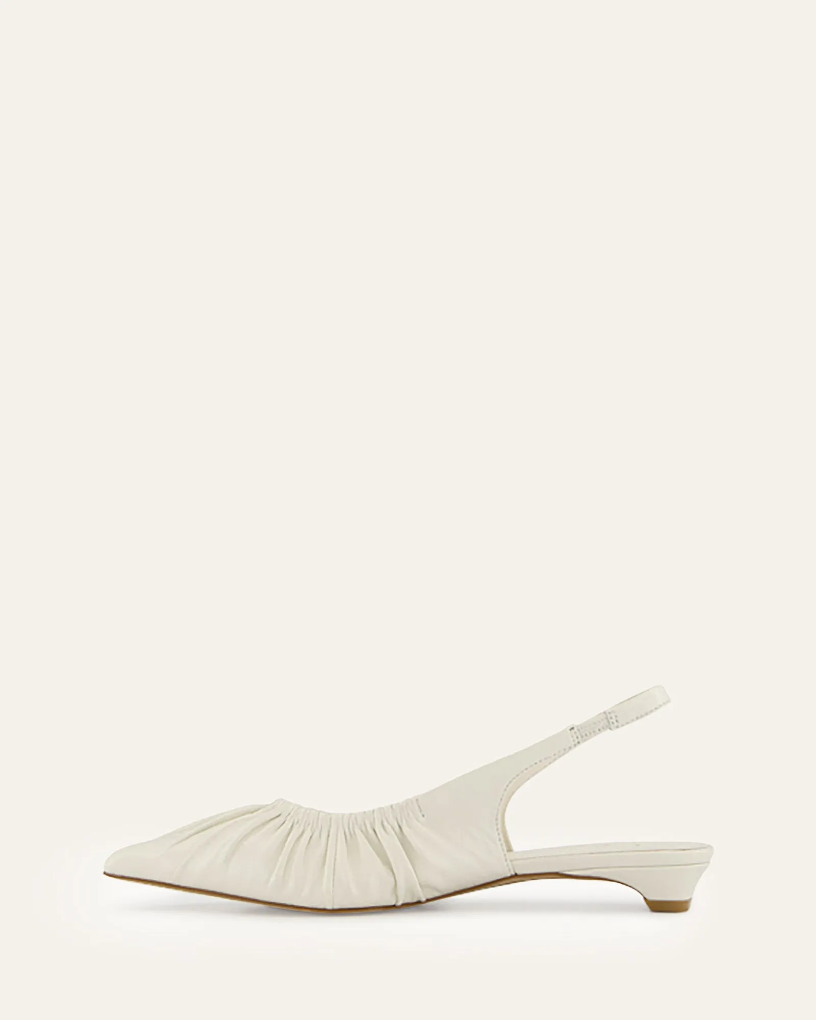 ADALINE DRESS FLATS OFF WHITE LEATHER Jo Mercer