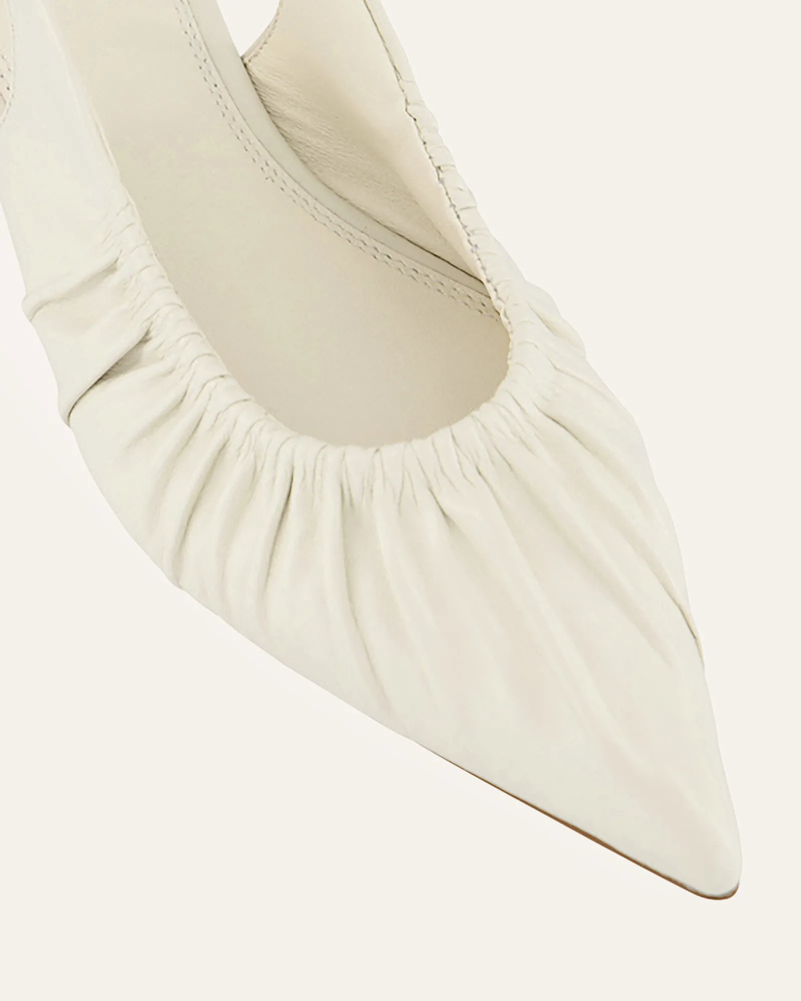 ADALINE DRESS FLATS OFF WHITE LEATHER Jo Mercer