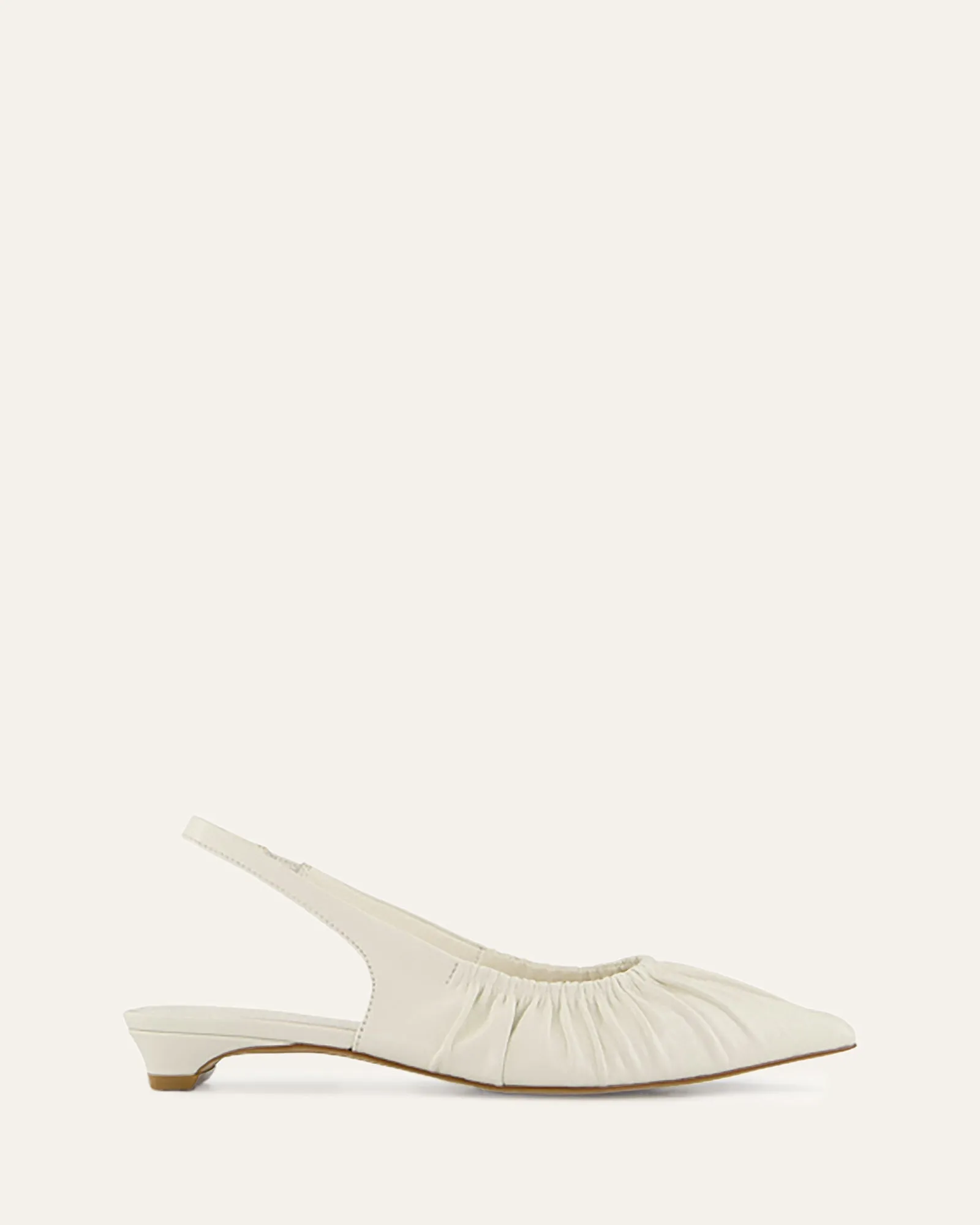 ADALINE DRESS FLATS OFF WHITE LEATHER Jo Mercer