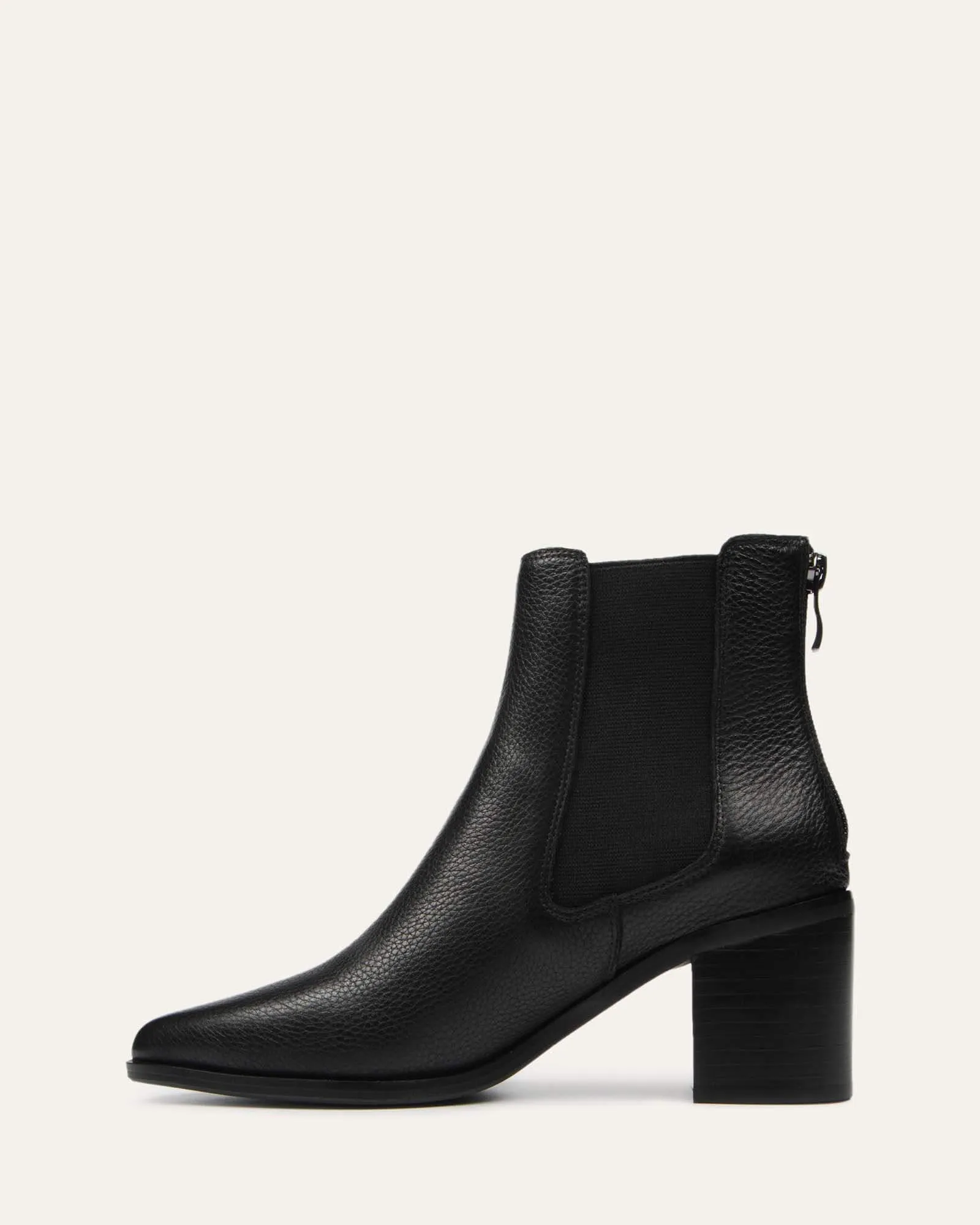 ALLURE MID ANKLE BOOTS BLACK LEATHER Jo Mercer