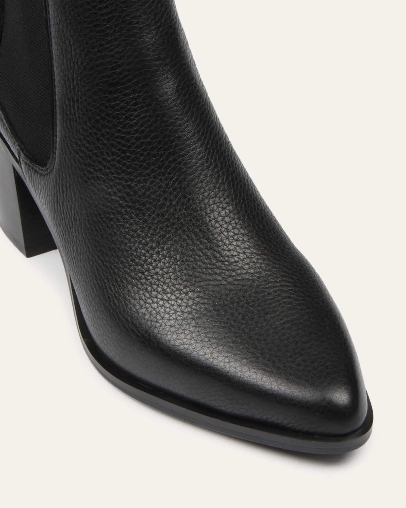 ALLURE MID ANKLE BOOTS BLACK LEATHER Jo Mercer