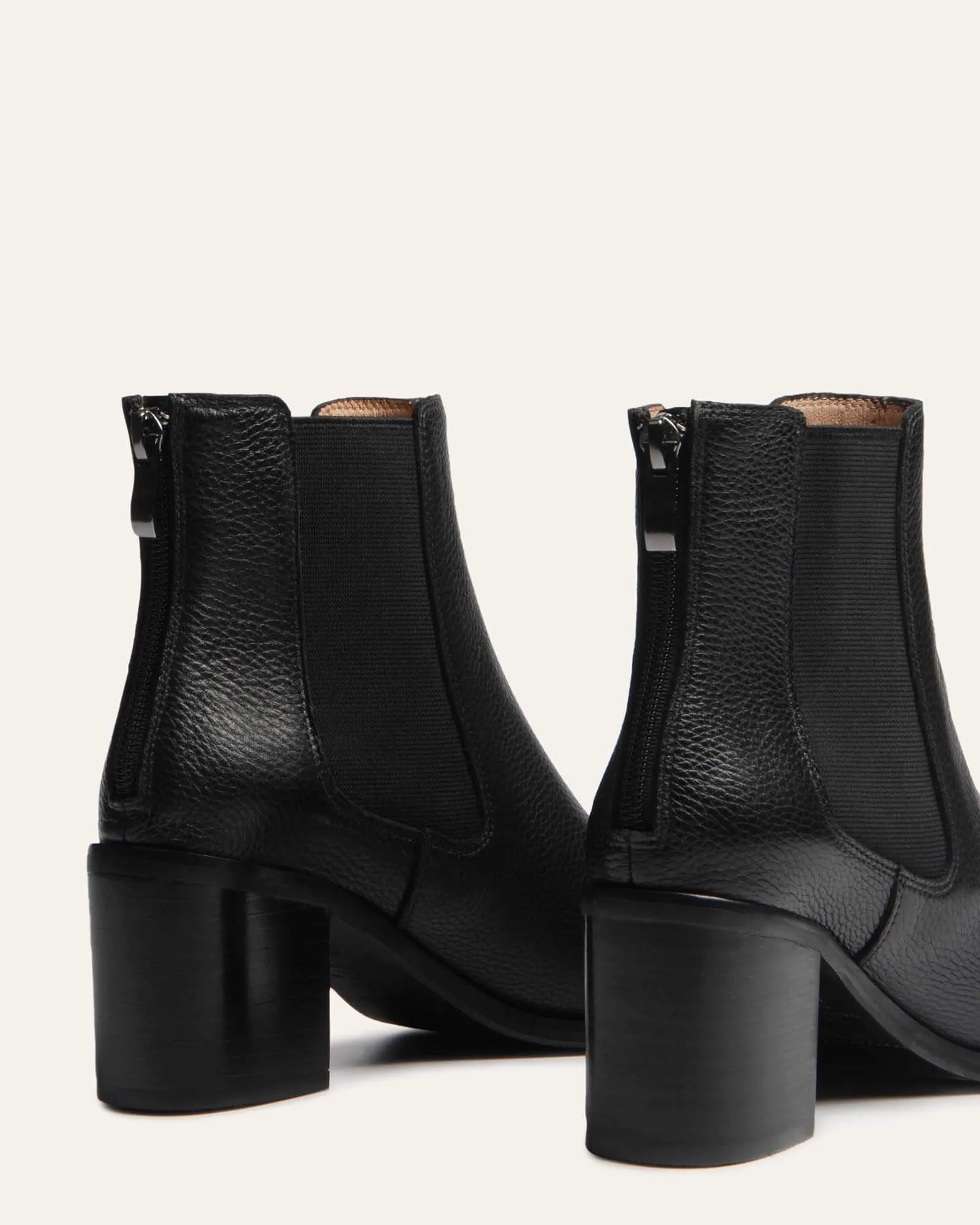 ALLURE MID ANKLE BOOTS BLACK LEATHER Jo Mercer