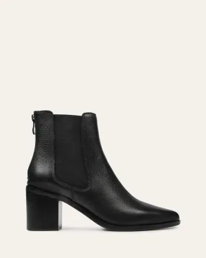 ALLURE MID ANKLE BOOTS BLACK LEATHER Jo Mercer