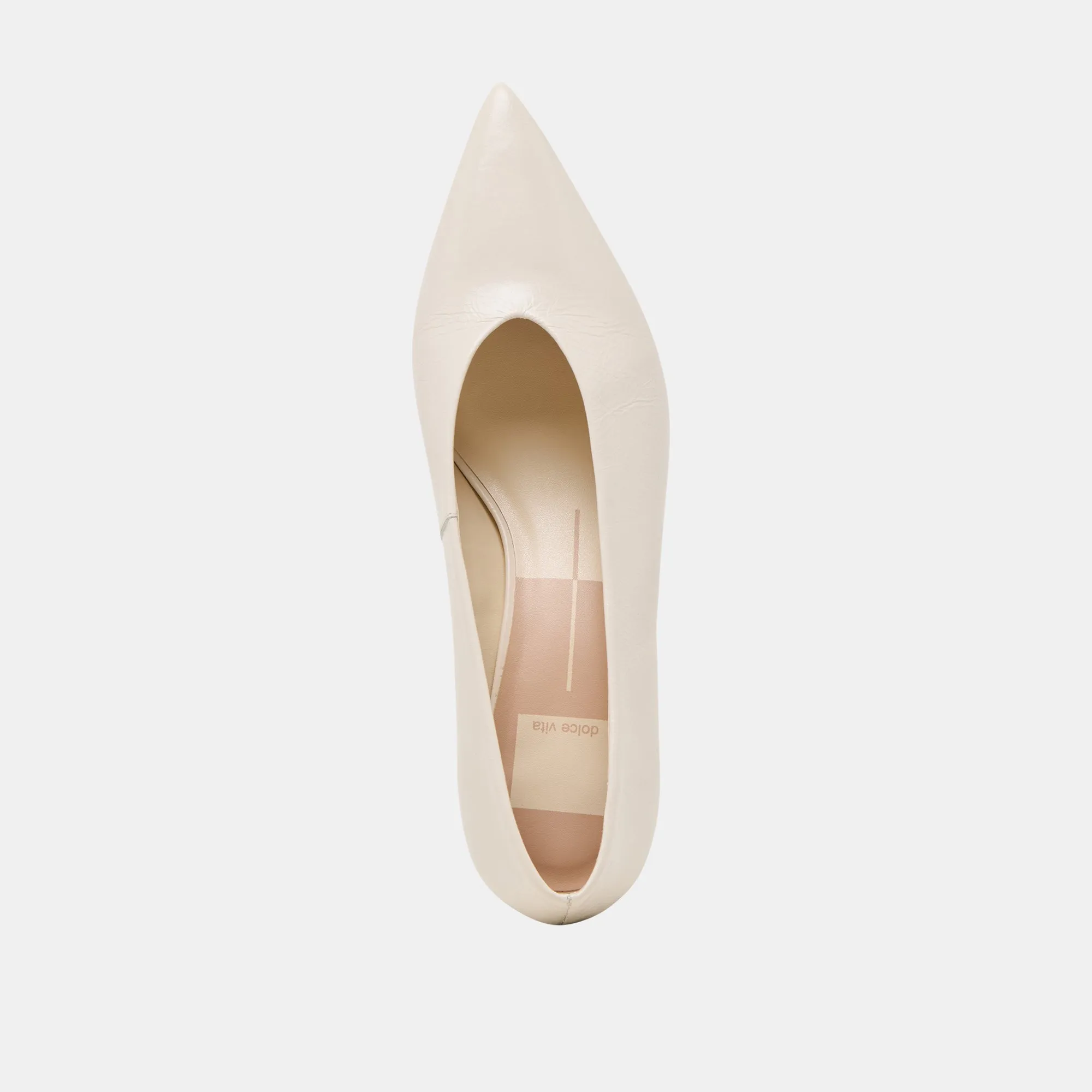ALWYN HEELS BONE CRINKLE PATENT Dolce Vita