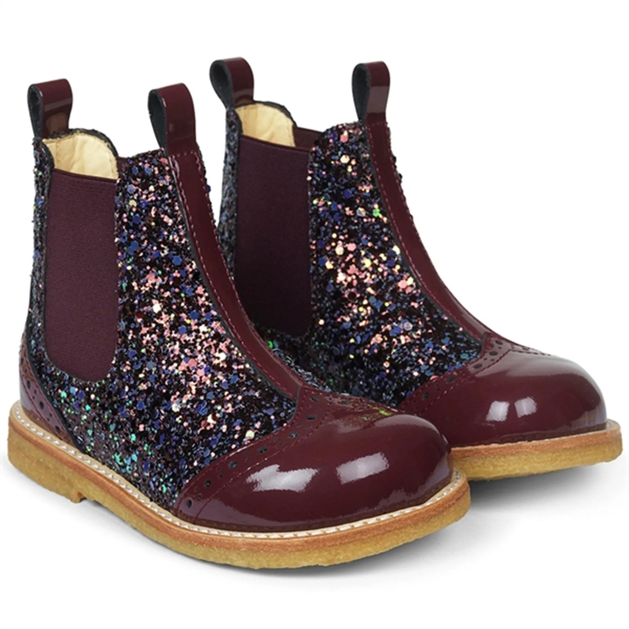 Angulus Chelsea Boots w Elastic Plum