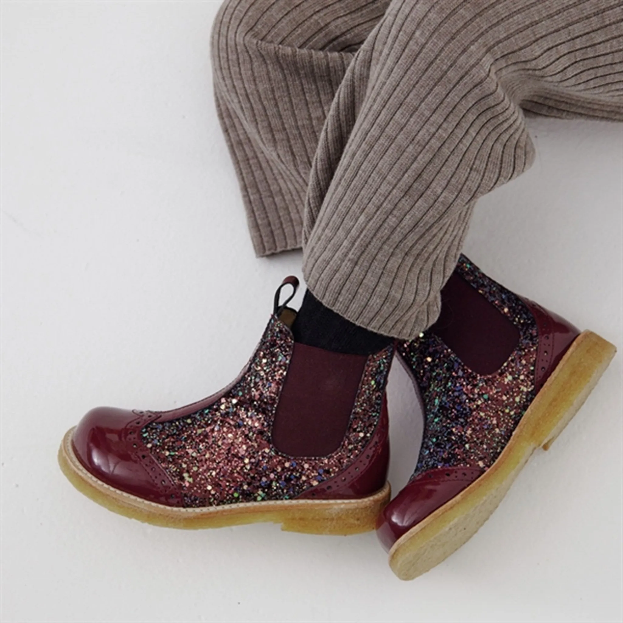 Angulus Chelsea Boots w Elastic Plum