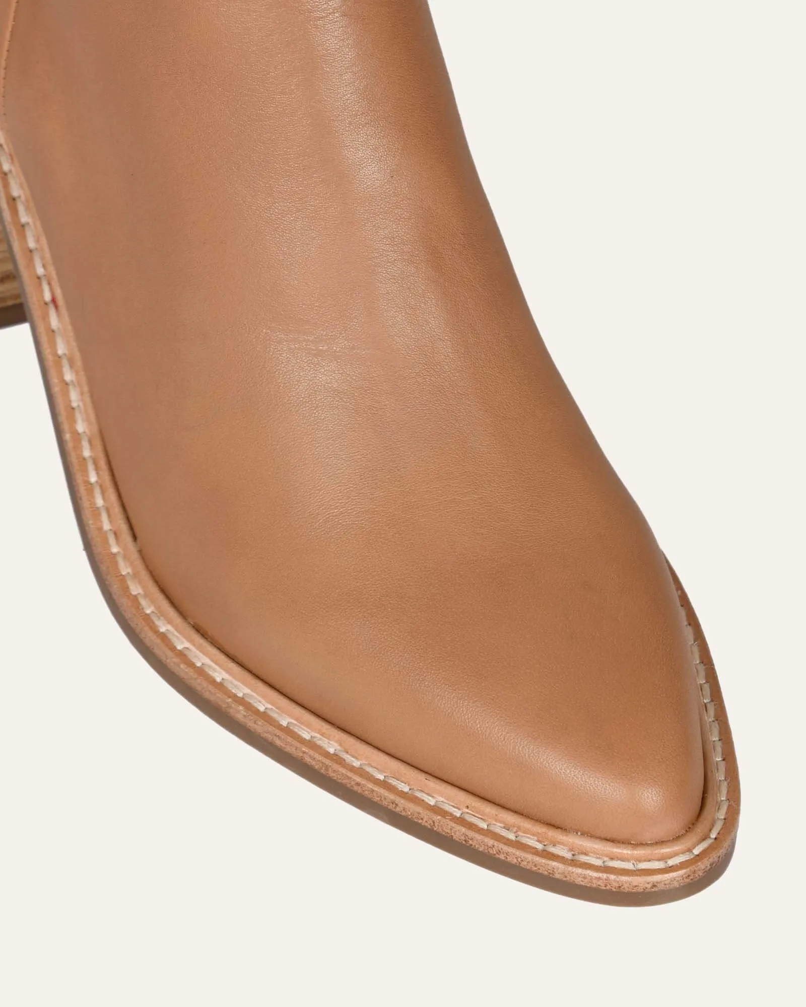 ANISSA KNEE BOOTS BEIGE LEATHER Jo Mercer