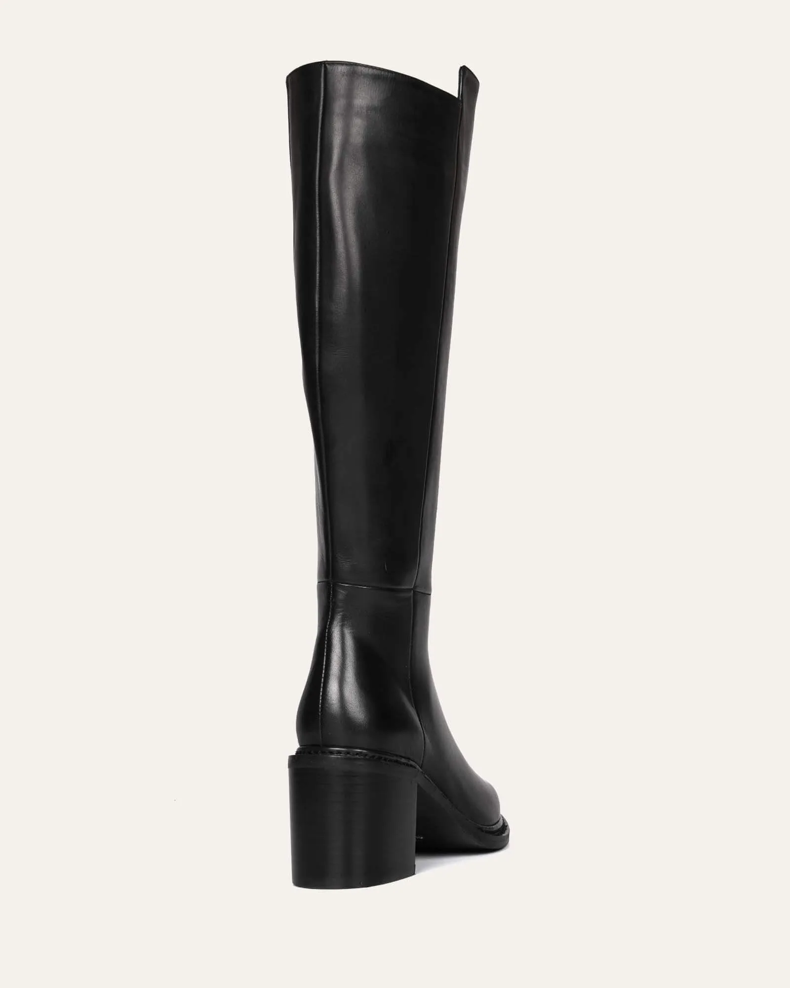 ANISSA KNEE BOOTS BLACK LEATHER Jo Mercer