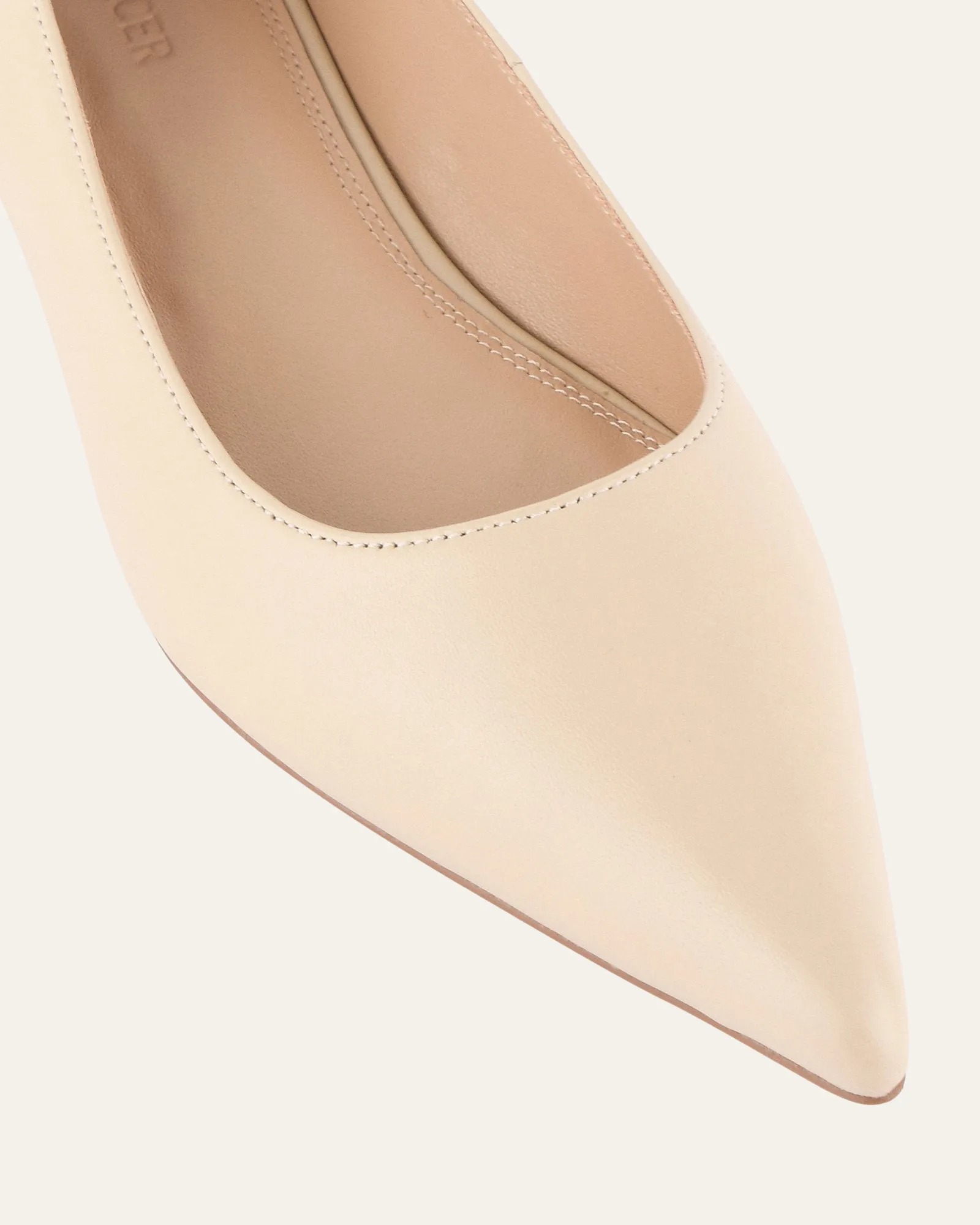 ANITA DRESS FLAT SAND LEATHER Jo Mercer