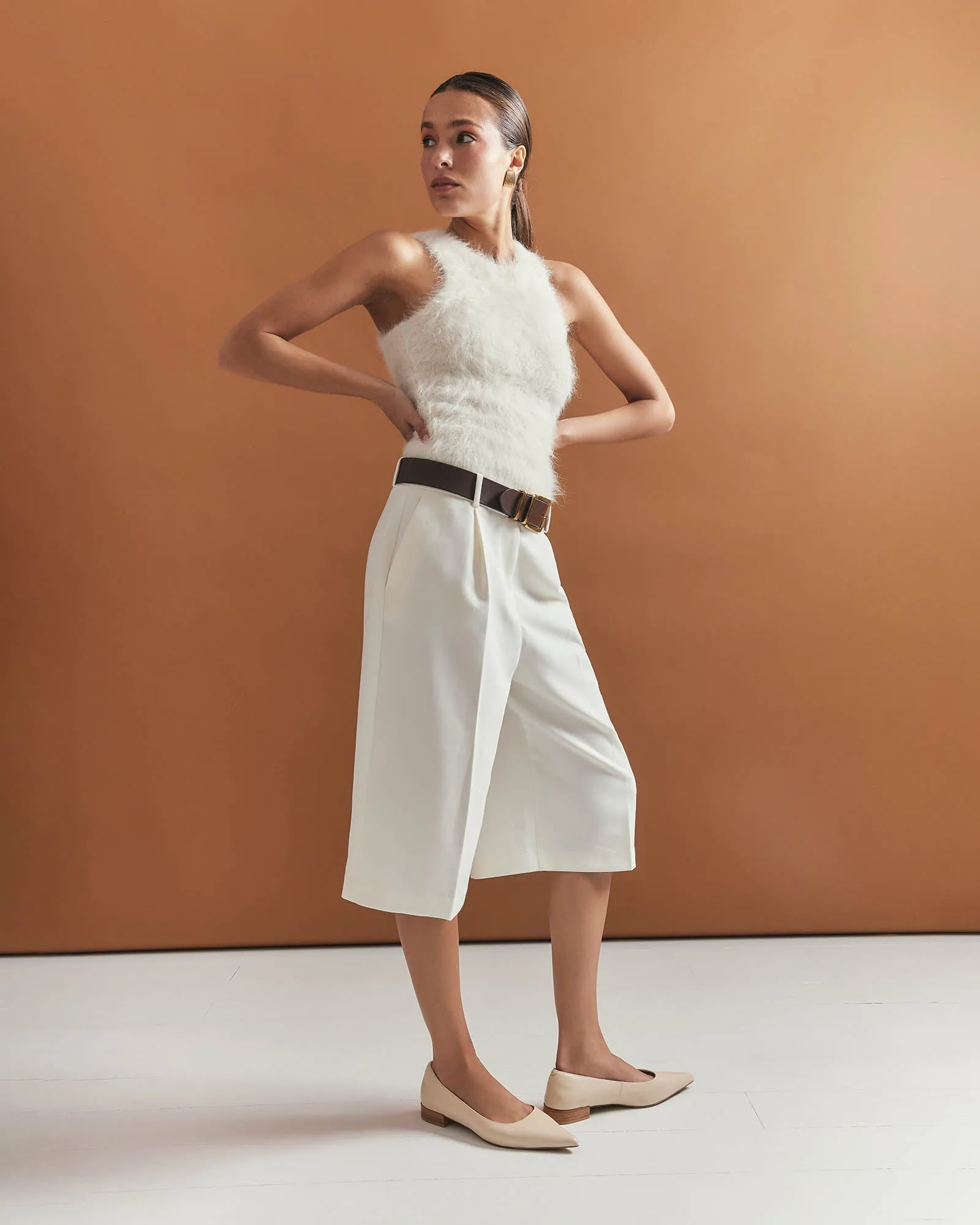 ANITA DRESS FLAT SAND LEATHER Jo Mercer