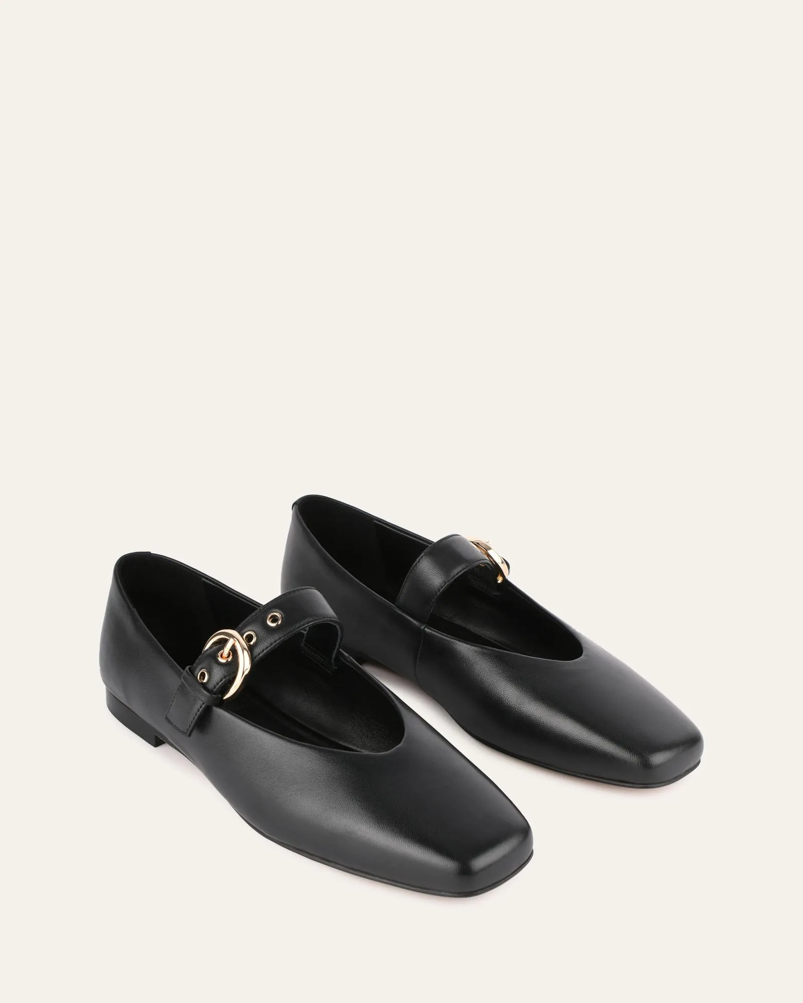 ANNABELLE CASUAL FLATS BLACK LEATHER Jo Mercer