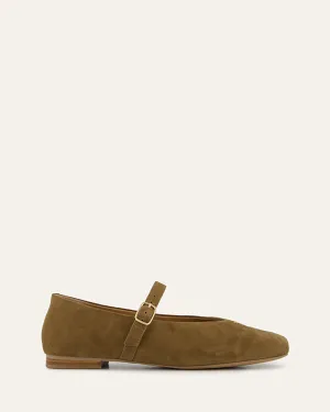 APRIL CASUAL FLATS BARK SUEDE Jo Mercer