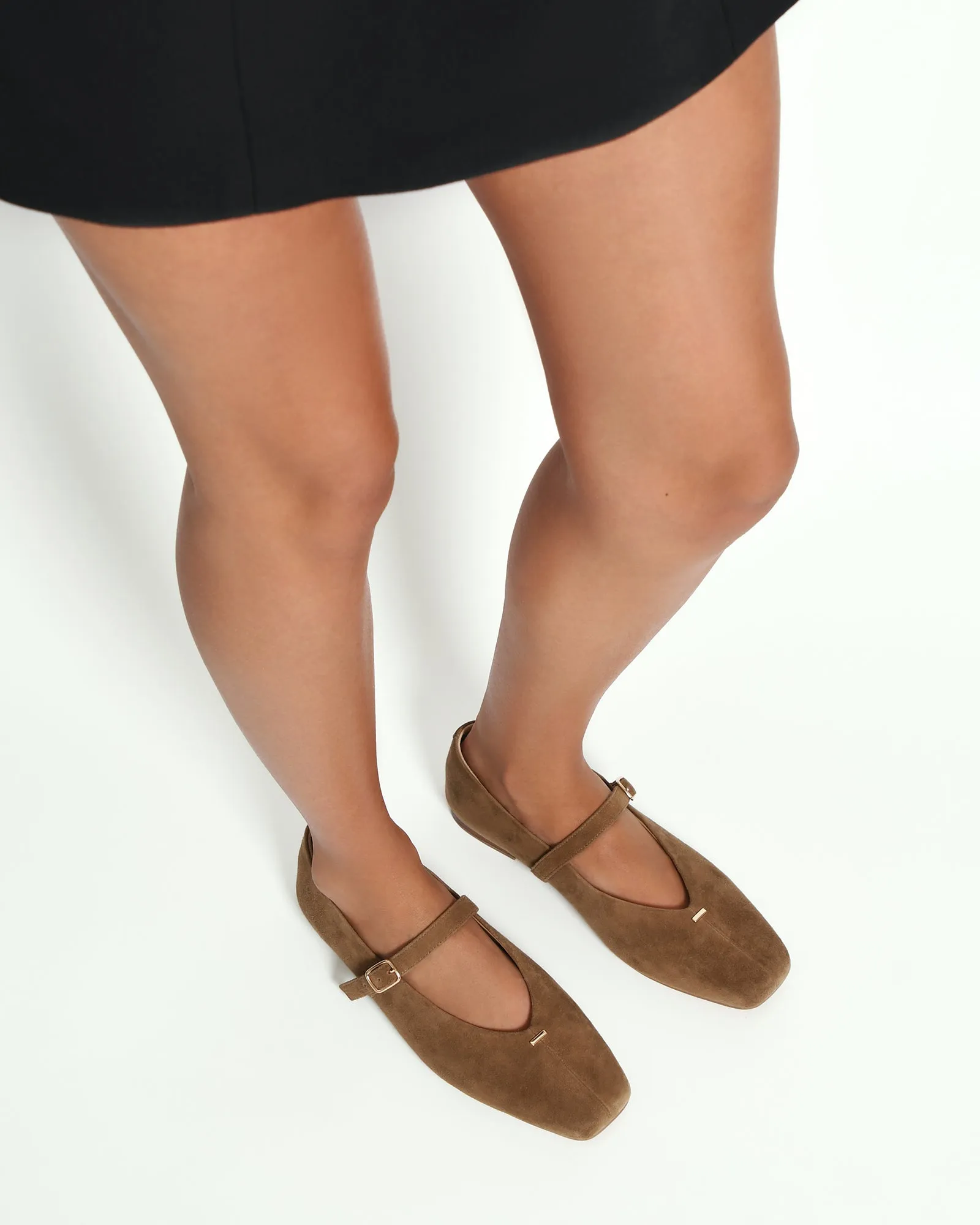 APRIL CASUAL FLATS BARK SUEDE Jo Mercer