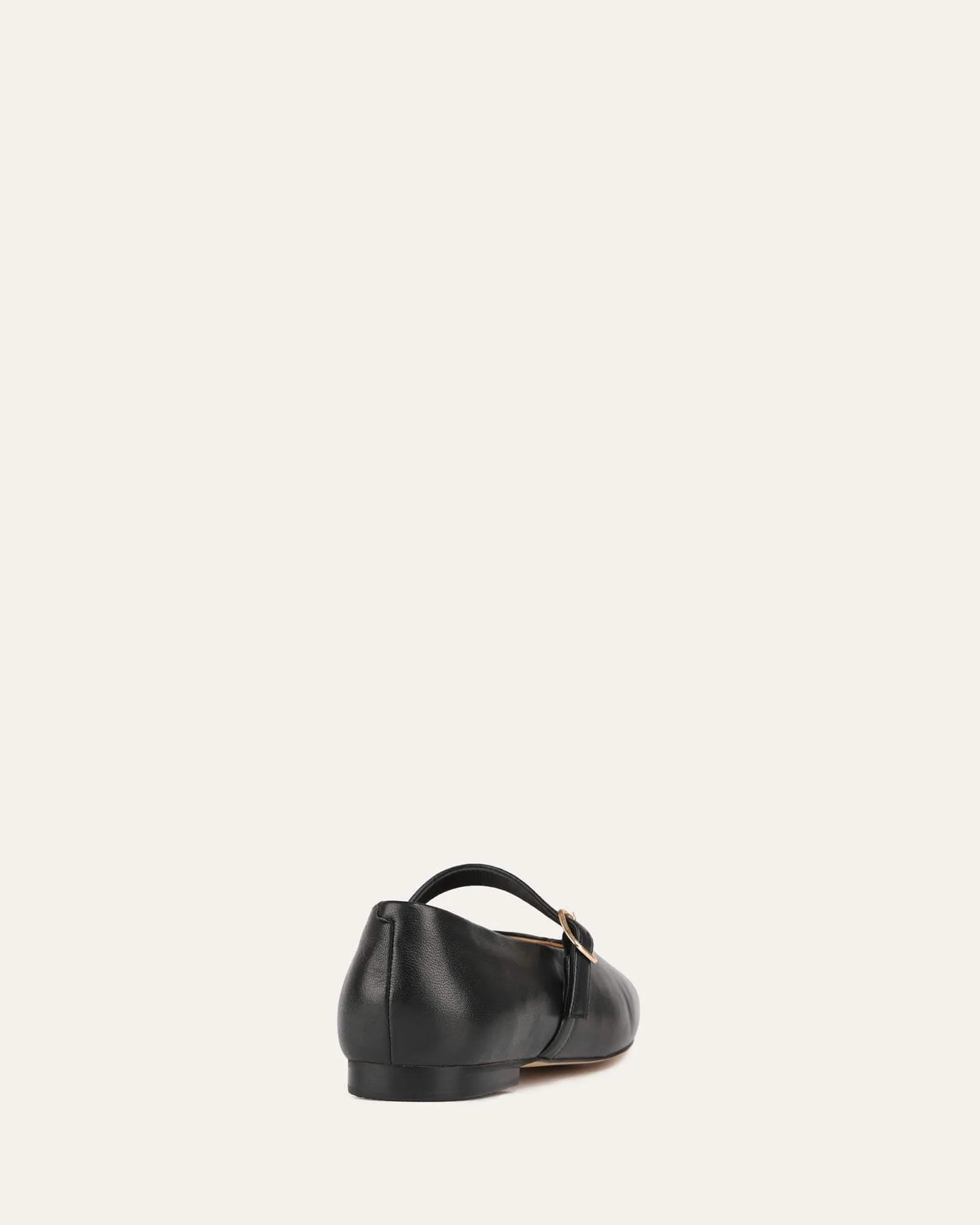 APRIL CASUAL FLATS BLACK LEATHER Jo Mercer