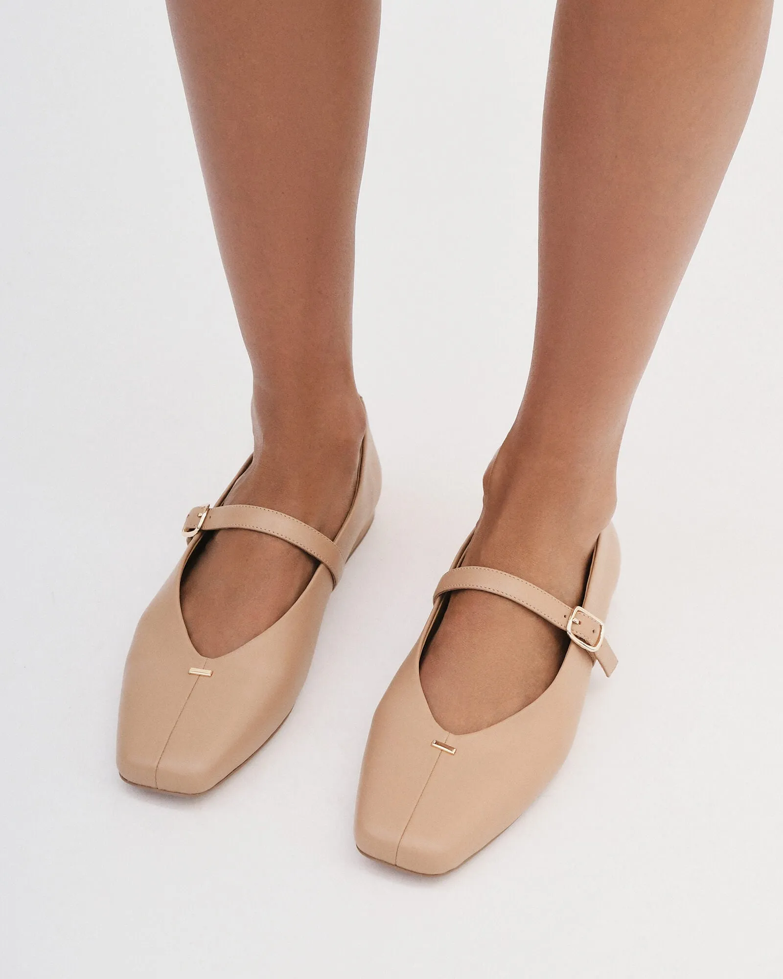 APRIL CASUAL FLATS TAN LEATHER Jo Mercer