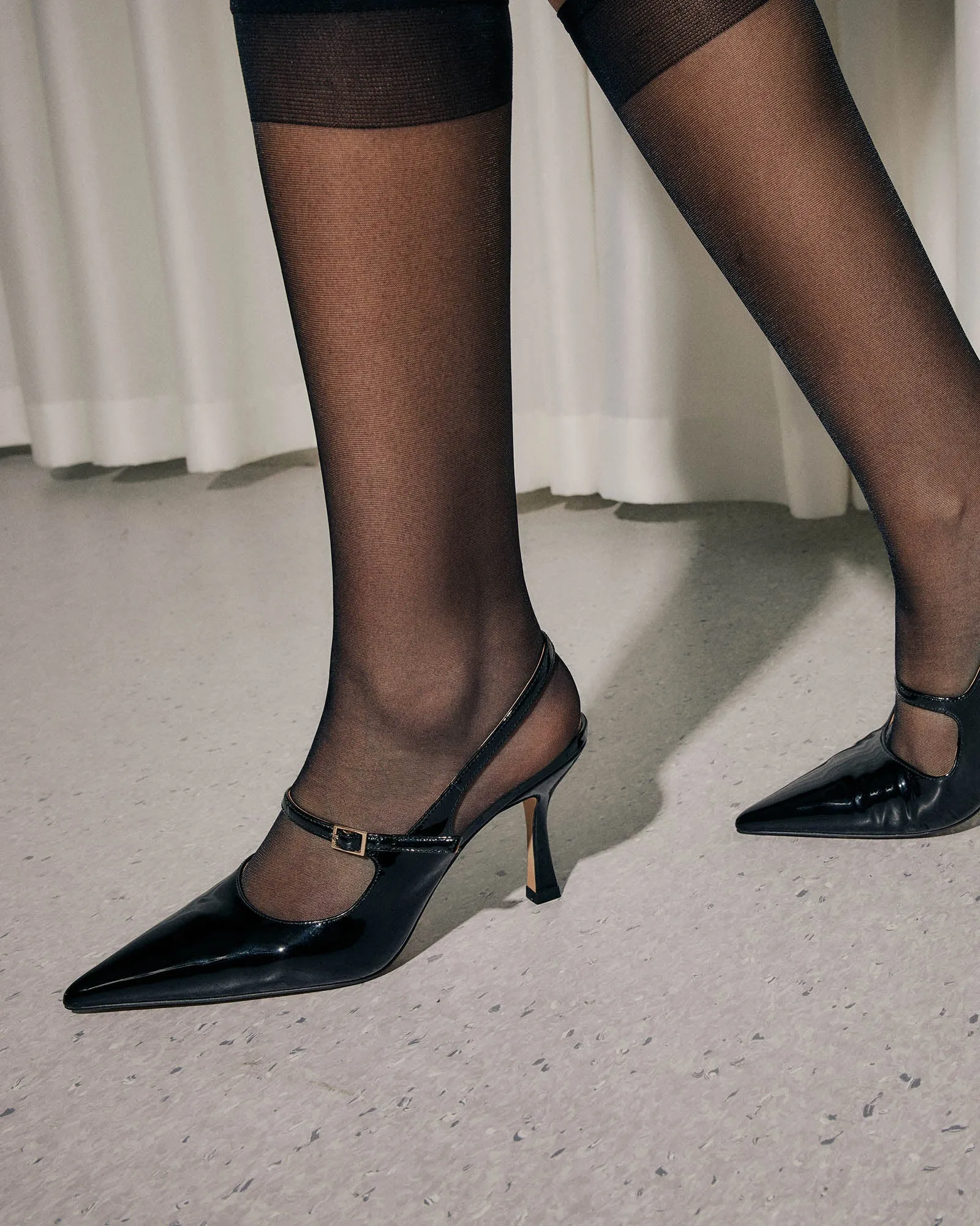 ARCHER HIGH HEELS BLACK PATENT Jo Mercer