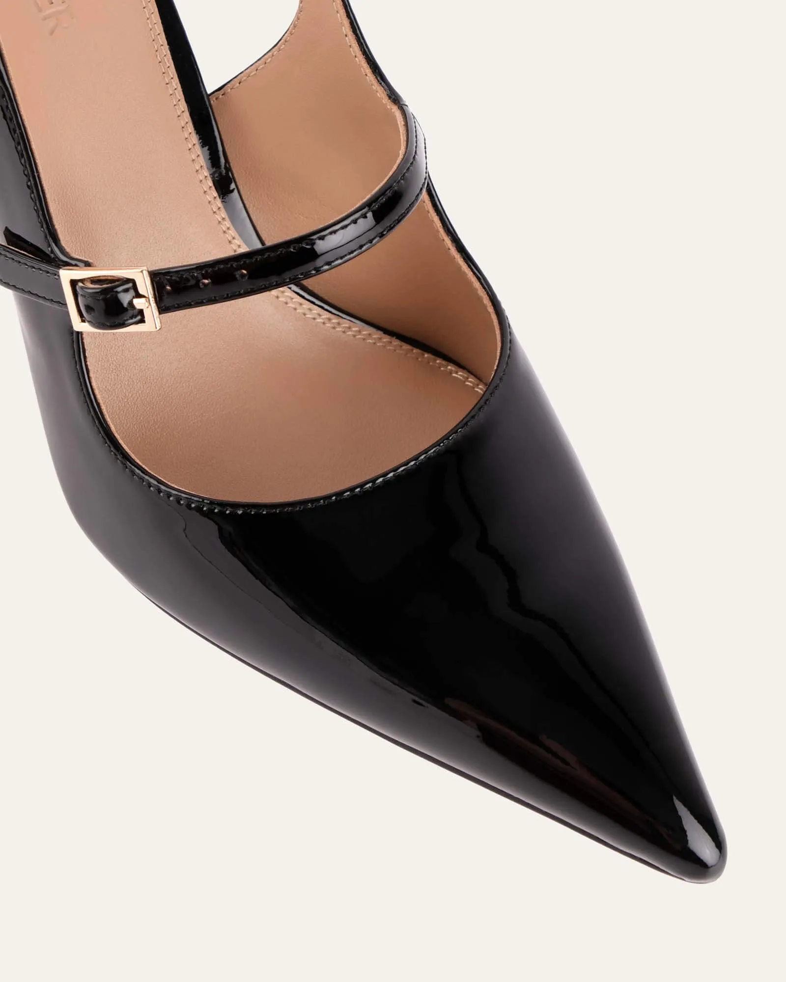 ARCHER HIGH HEELS BLACK PATENT Jo Mercer