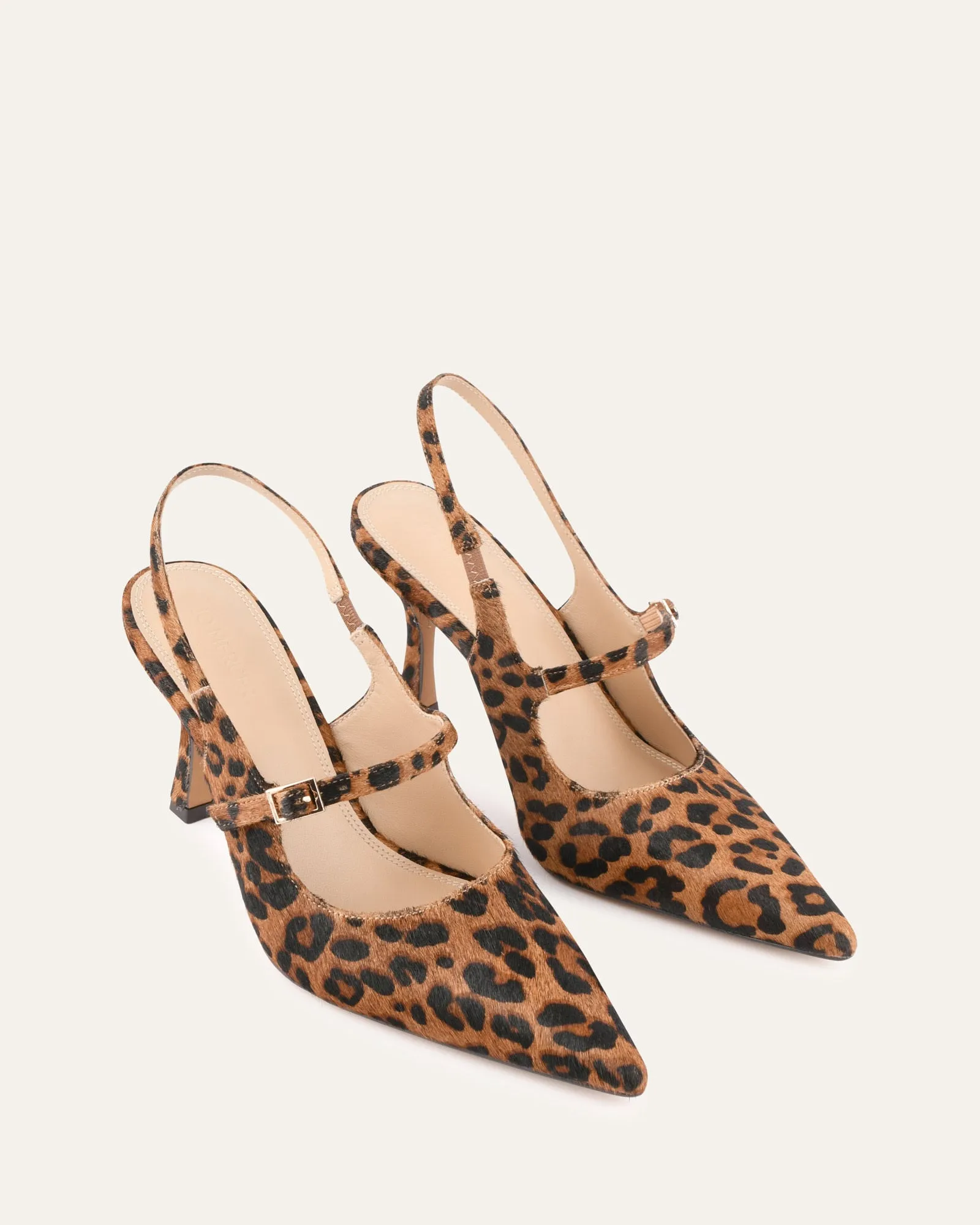 ARCHER HIGH HEELS LEOPARD PRINT LEATHER Jo Mercer