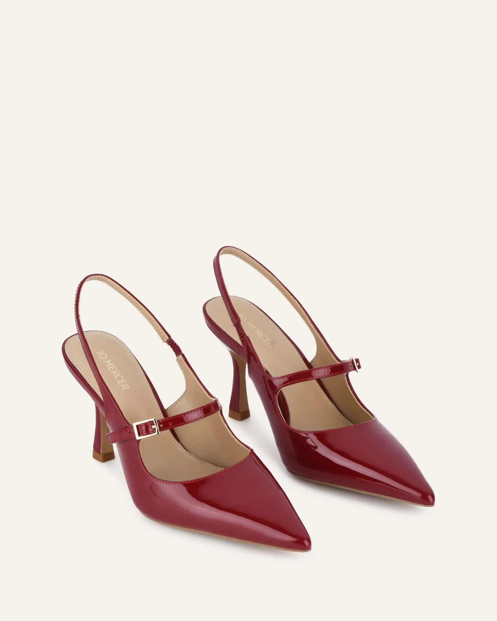 ARCHER HIGH HEELS RUBY RED PATENT Jo Mercer