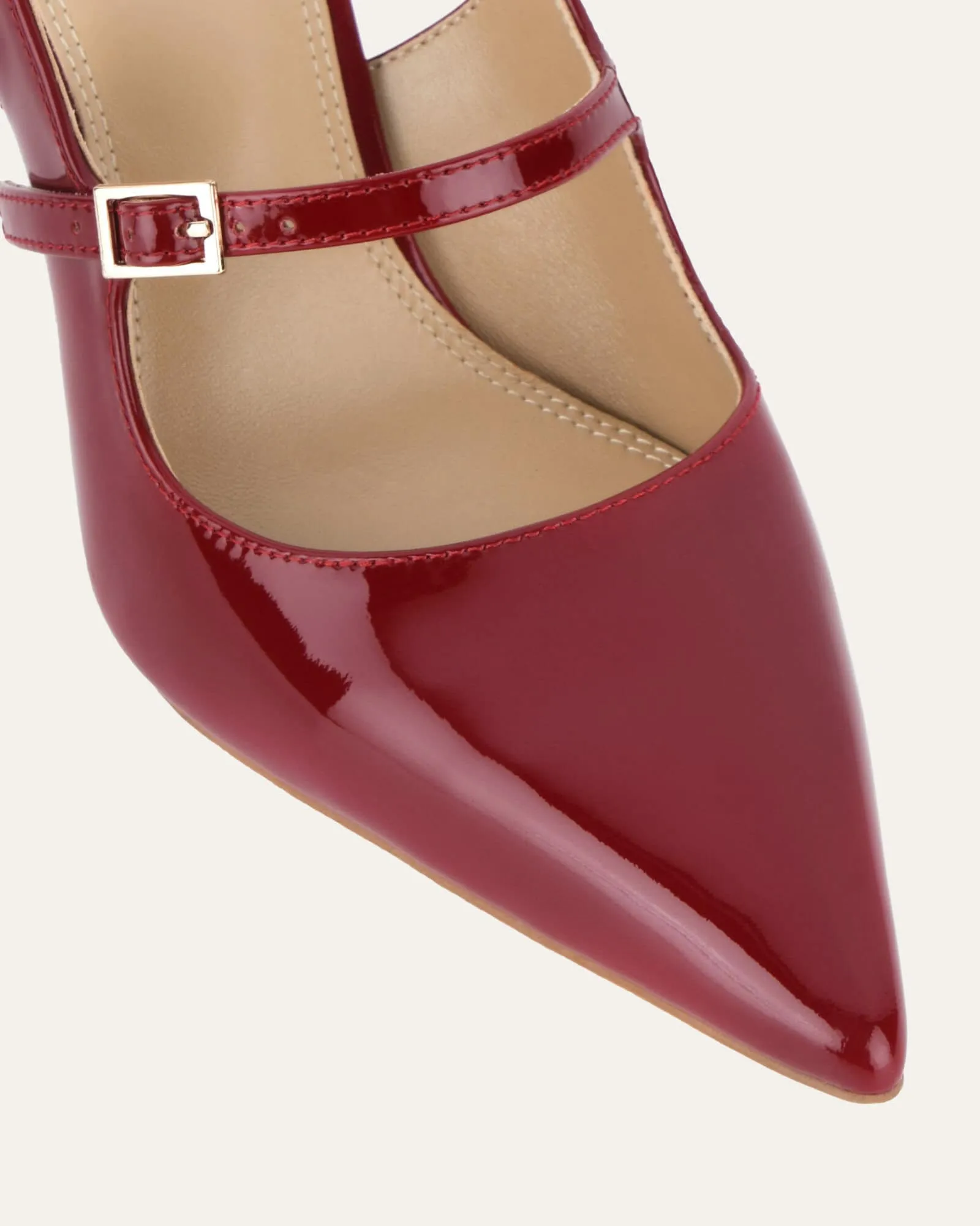 ARCHER HIGH HEELS RUBY RED PATENT Jo Mercer