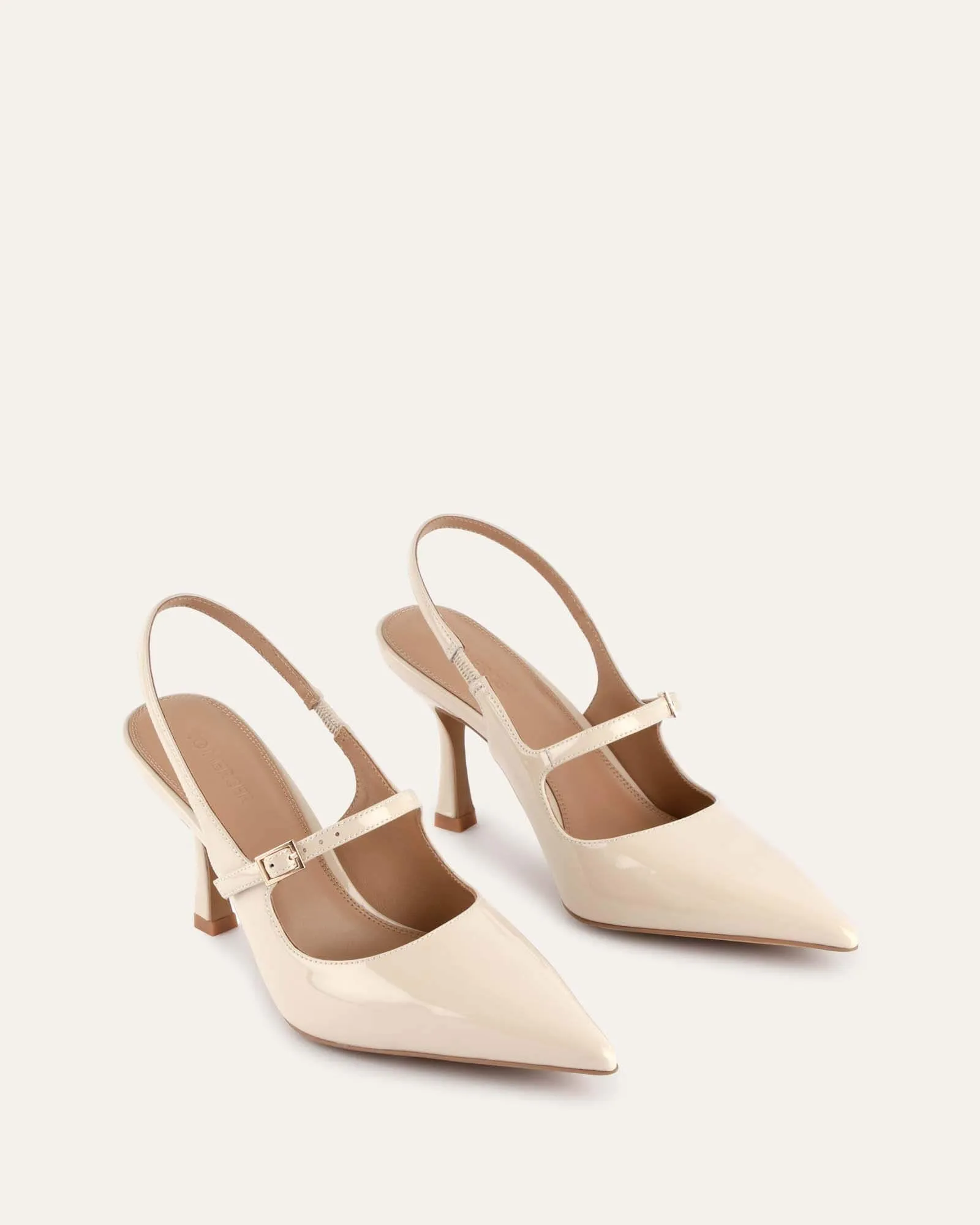 ARCHER HIGH HEELS SAND PATENT Jo Mercer