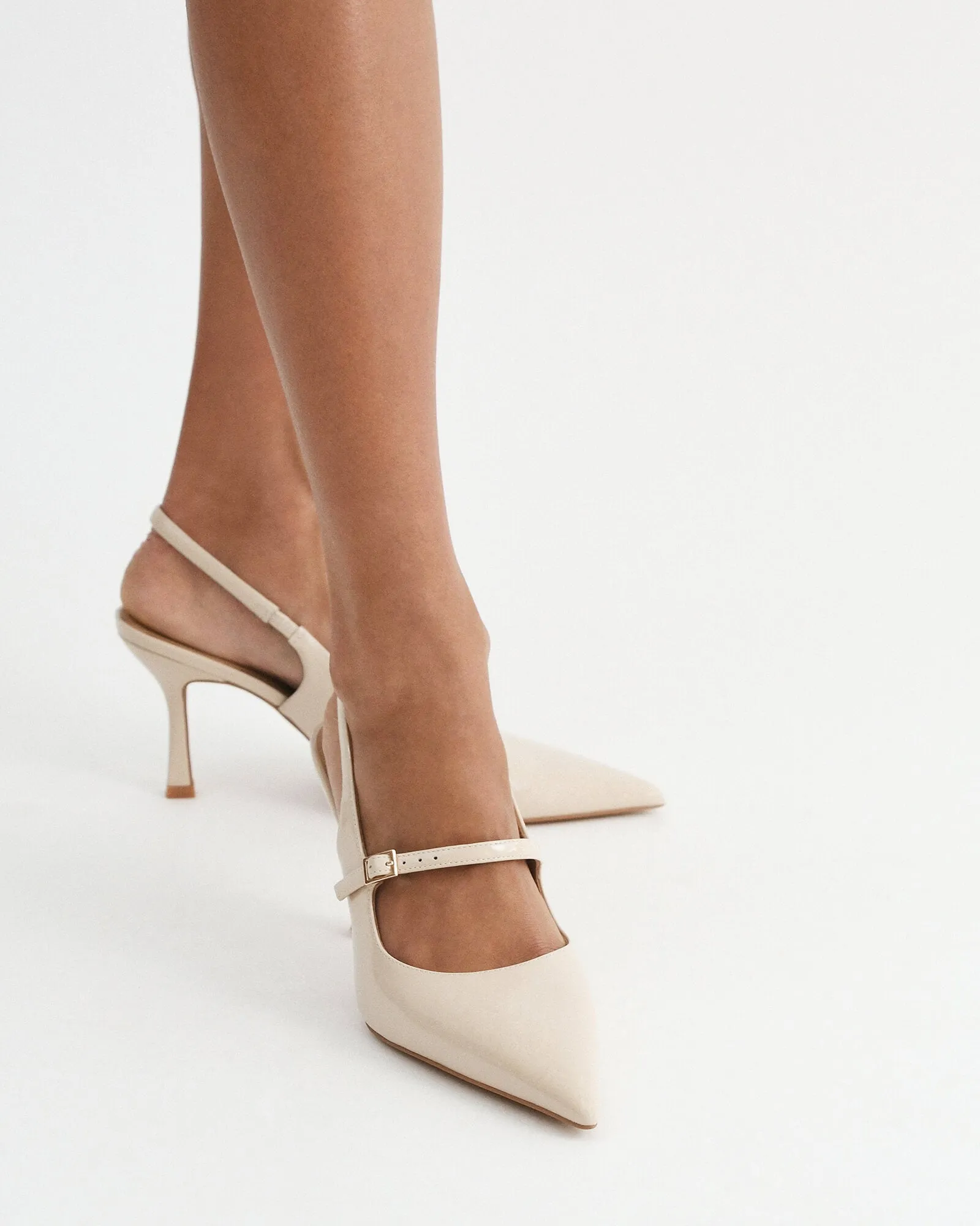 ARCHER HIGH HEELS SAND PATENT Jo Mercer