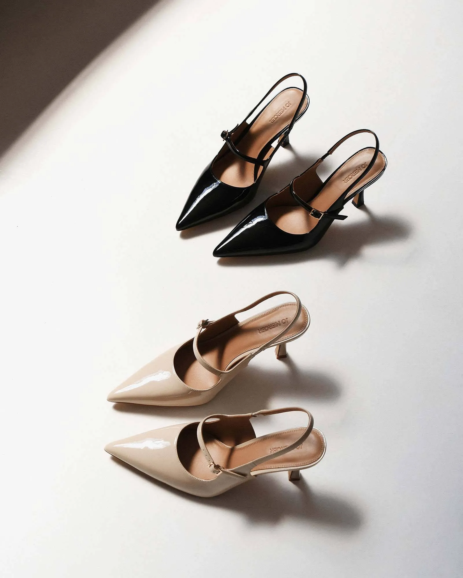 ARCHER HIGH HEELS SAND PATENT Jo Mercer