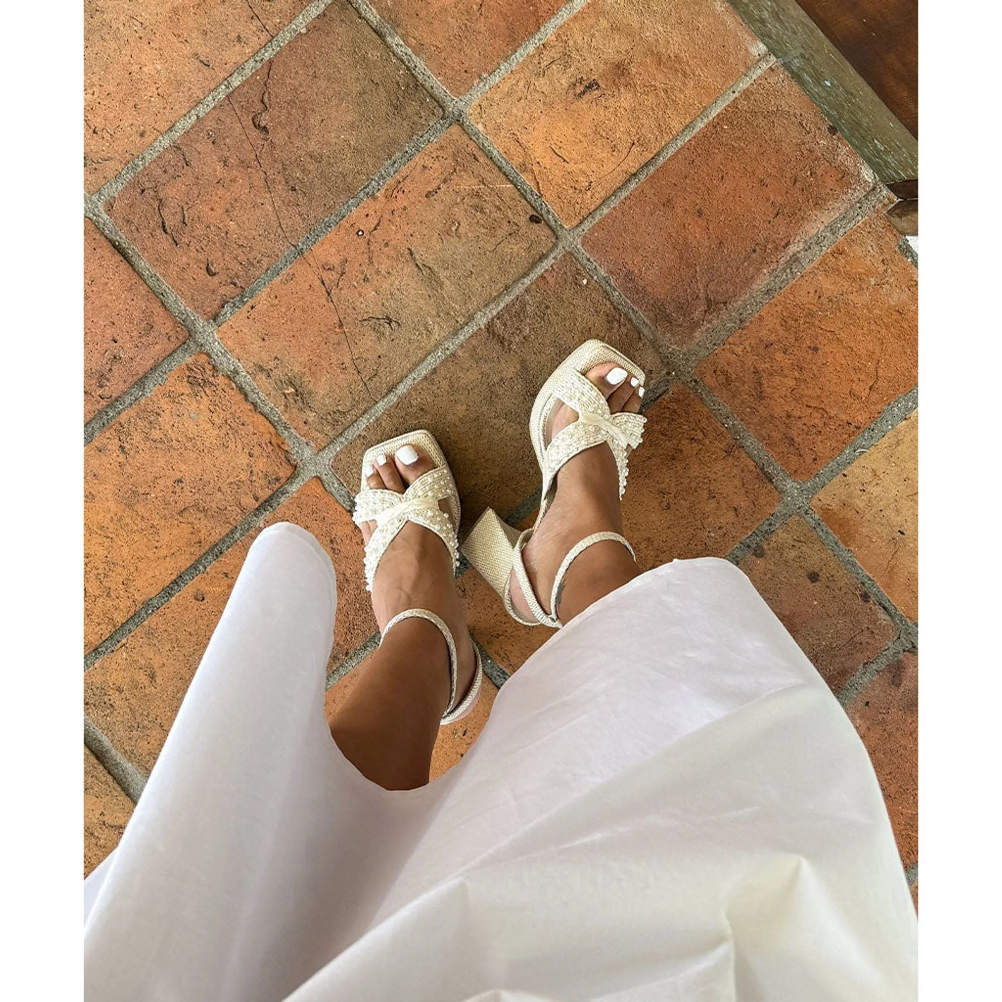 Aries Pearl Heels Vanilla Pearls