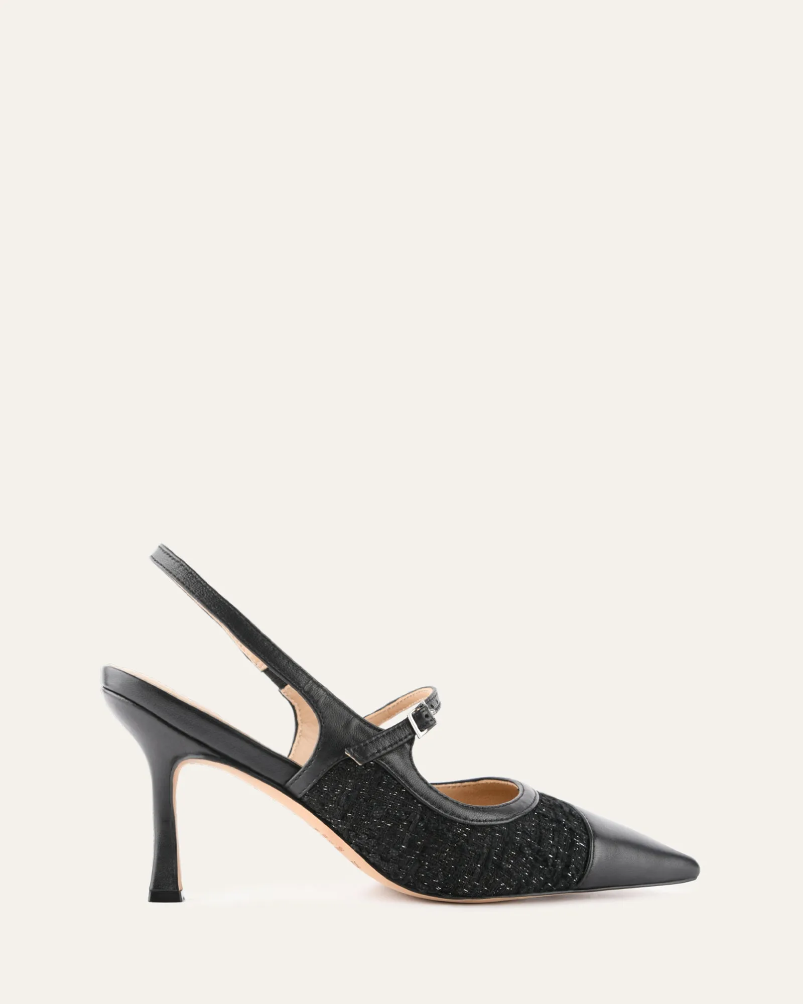 ASCOT HIGH HEELS BLACK TWEED Jo Mercer