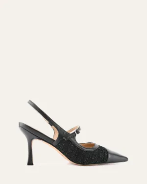 ASCOT HIGH HEELS BLACK TWEED Jo Mercer