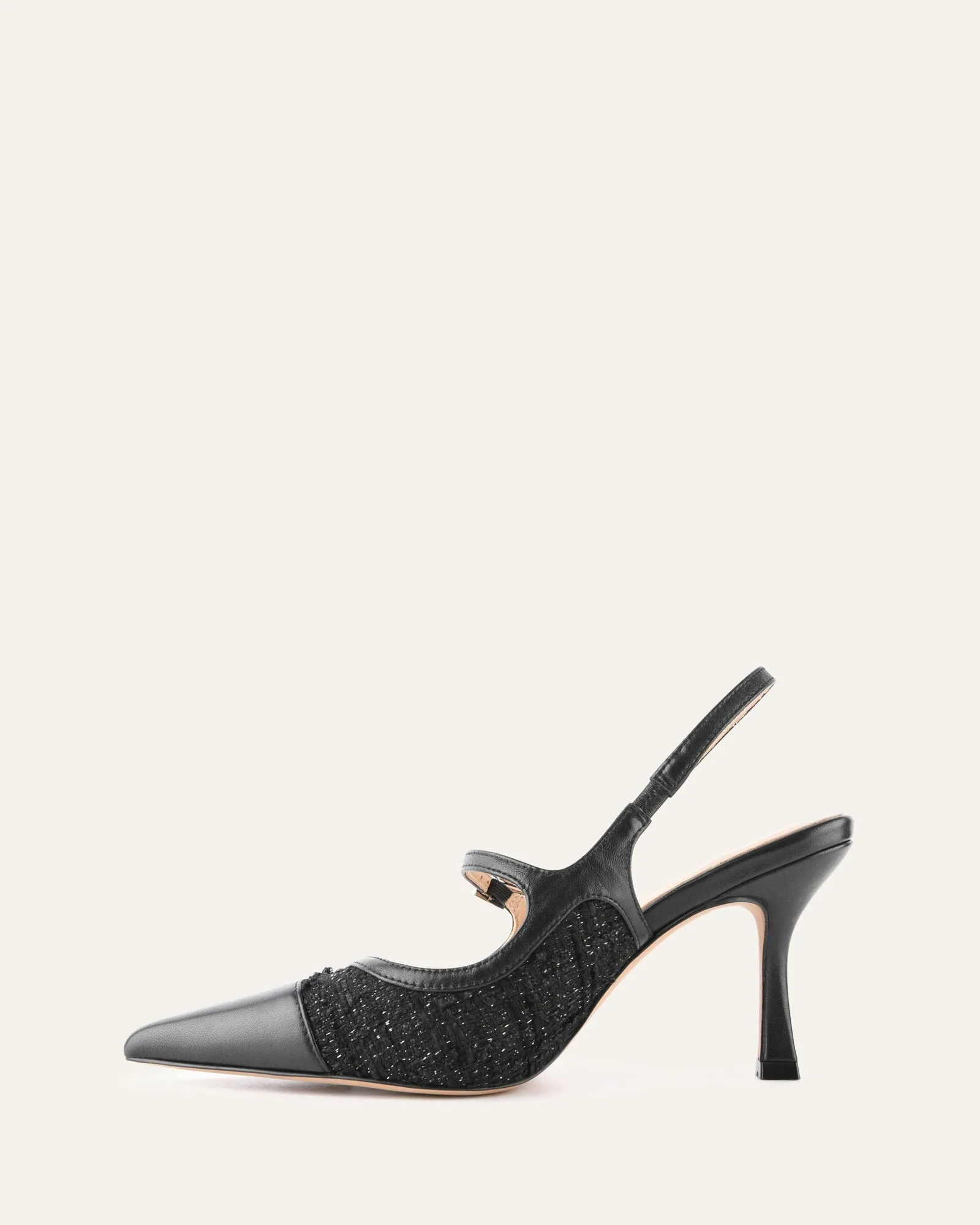 ASCOT HIGH HEELS BLACK TWEED Jo Mercer