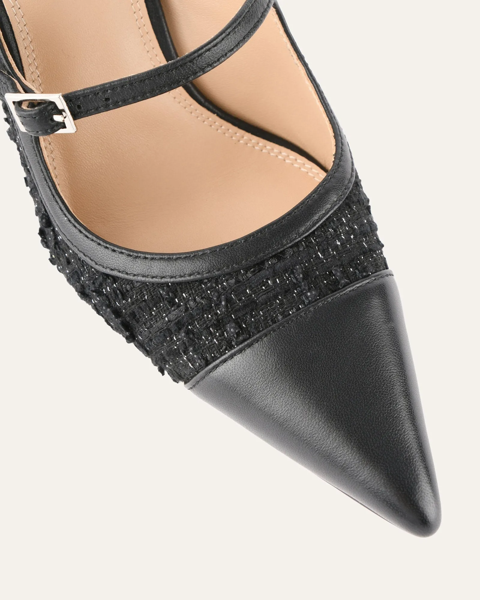 ASCOT HIGH HEELS BLACK TWEED Jo Mercer