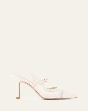 ASCOT HIGH HEELS OFF WHITE MESH Jo Mercer