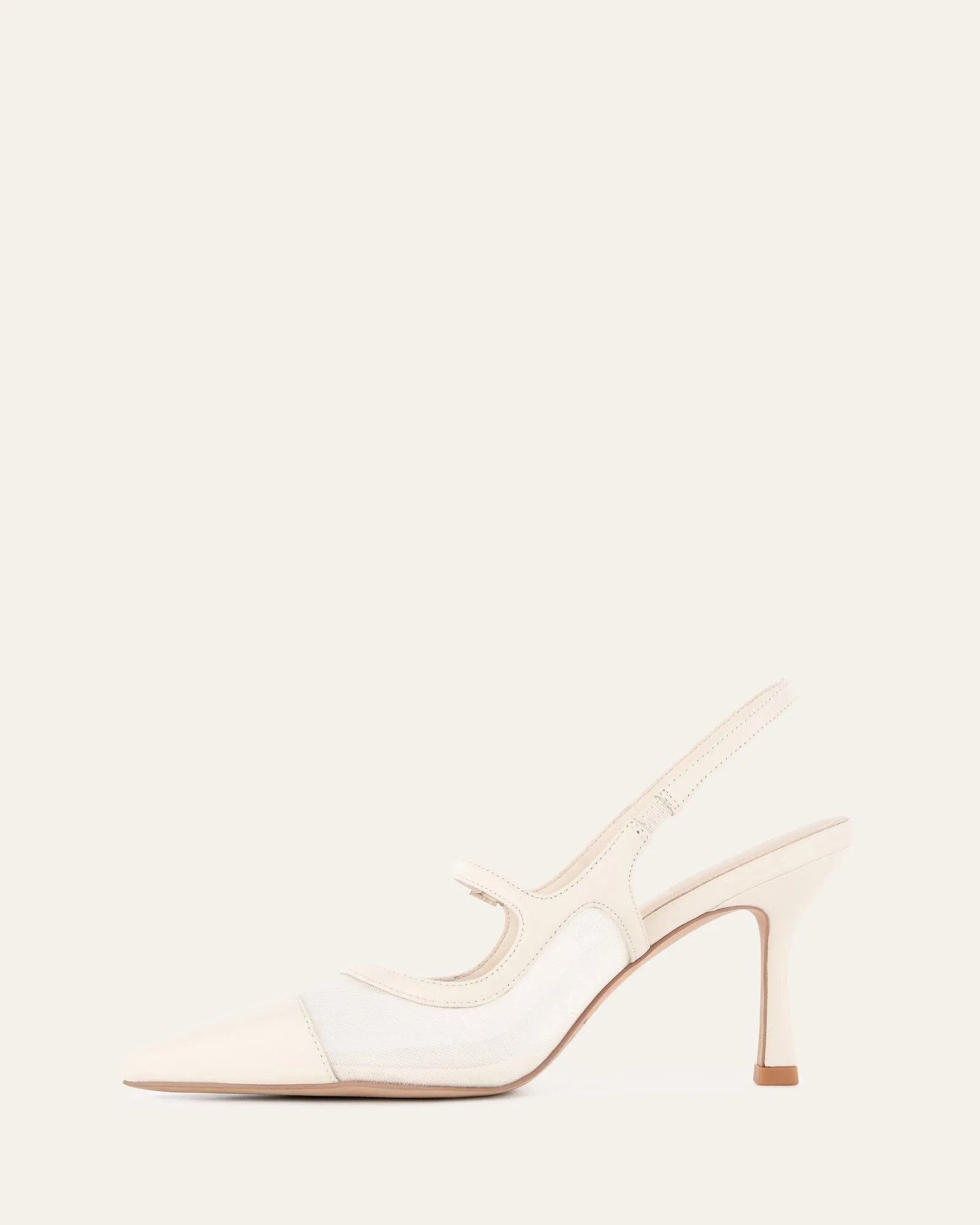 ASCOT HIGH HEELS OFF WHITE MESH Jo Mercer