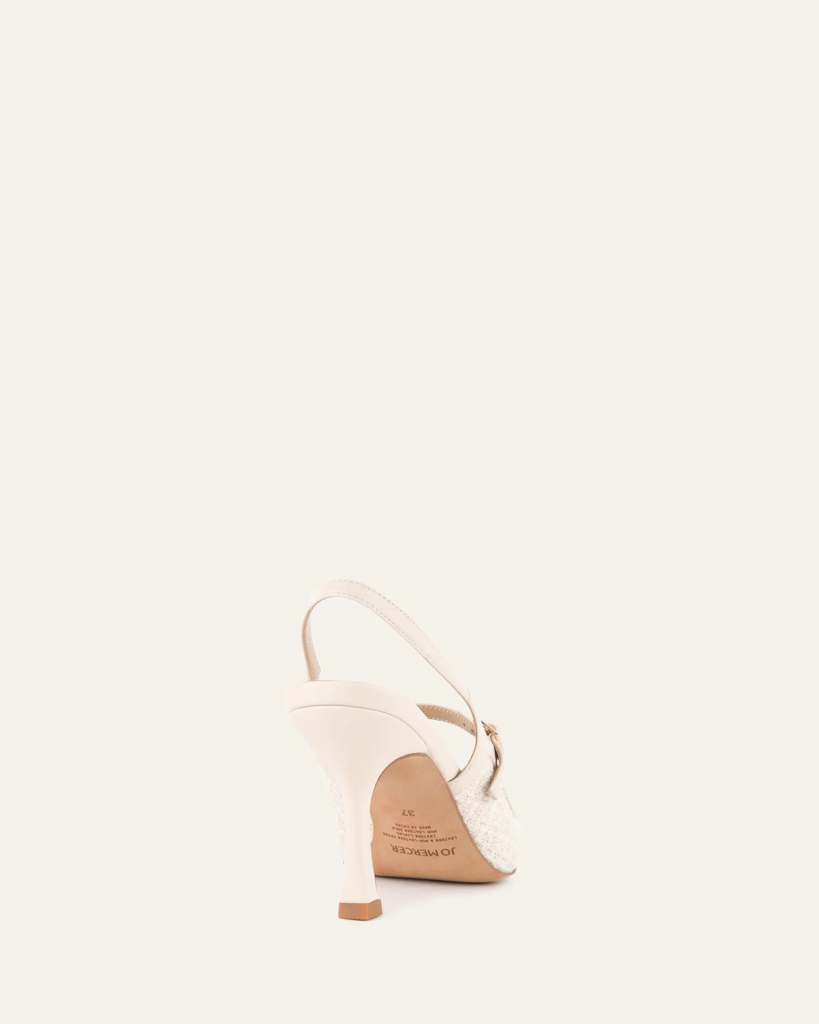 ASCOT HIGH HEELS OFF WHITE TWEED Jo Mercer
