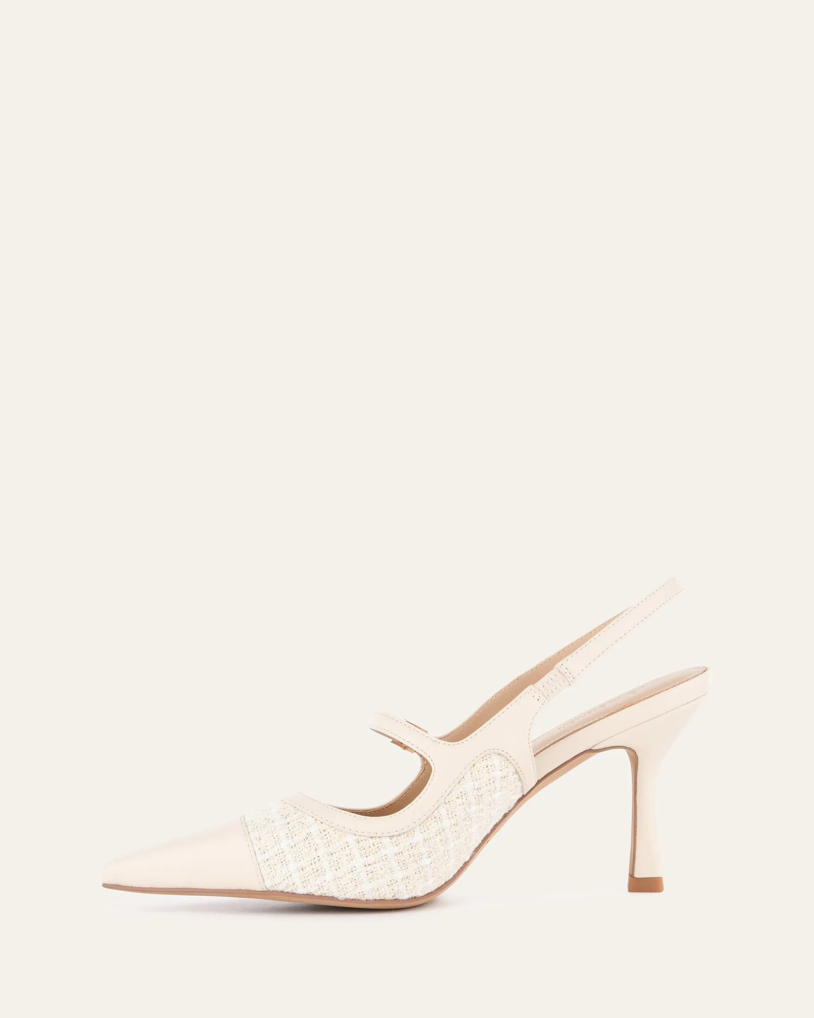 ASCOT HIGH HEELS OFF WHITE TWEED Jo Mercer