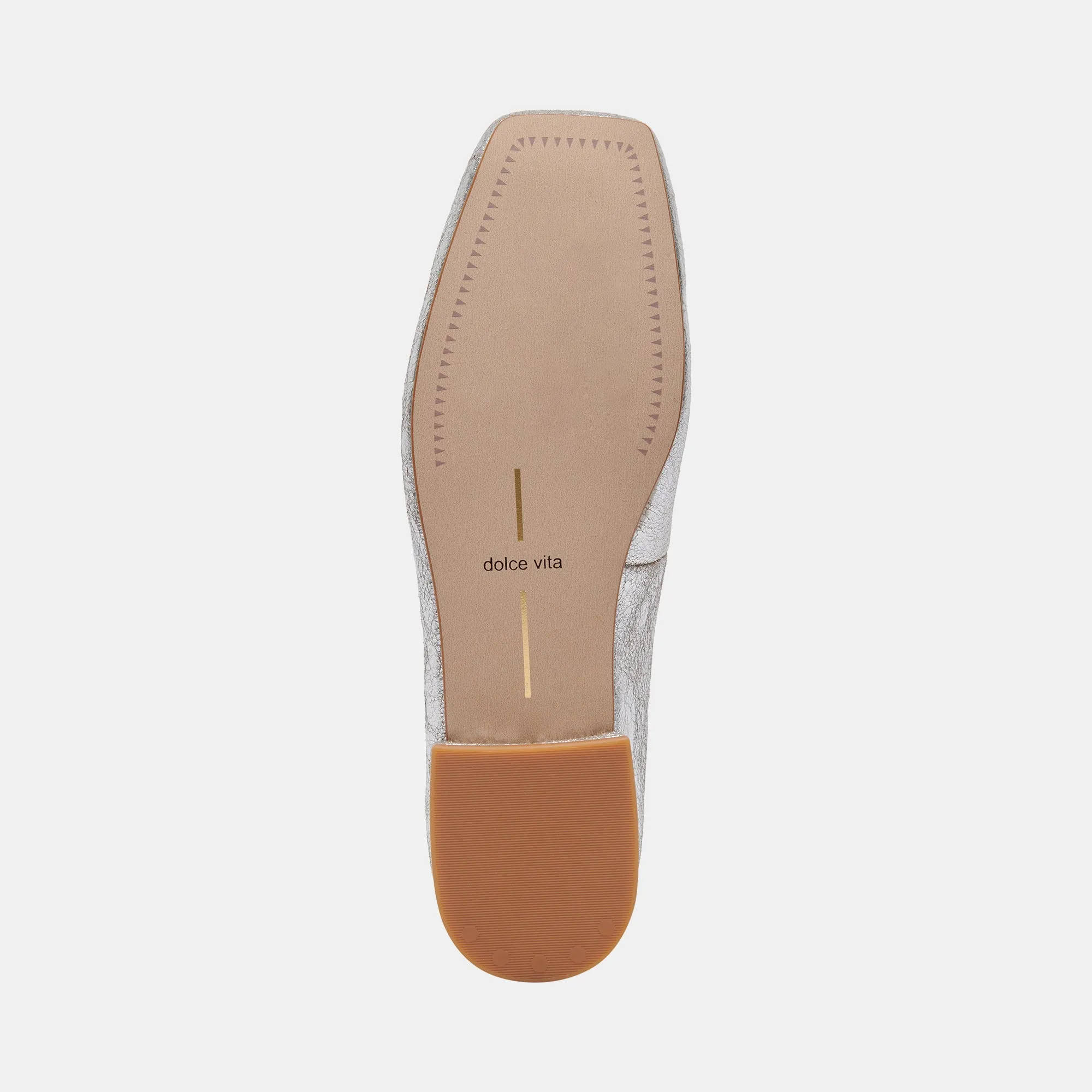 ASHYA BALLET FLATS SILVER DISTRESSED LEATHER Dolce Vita