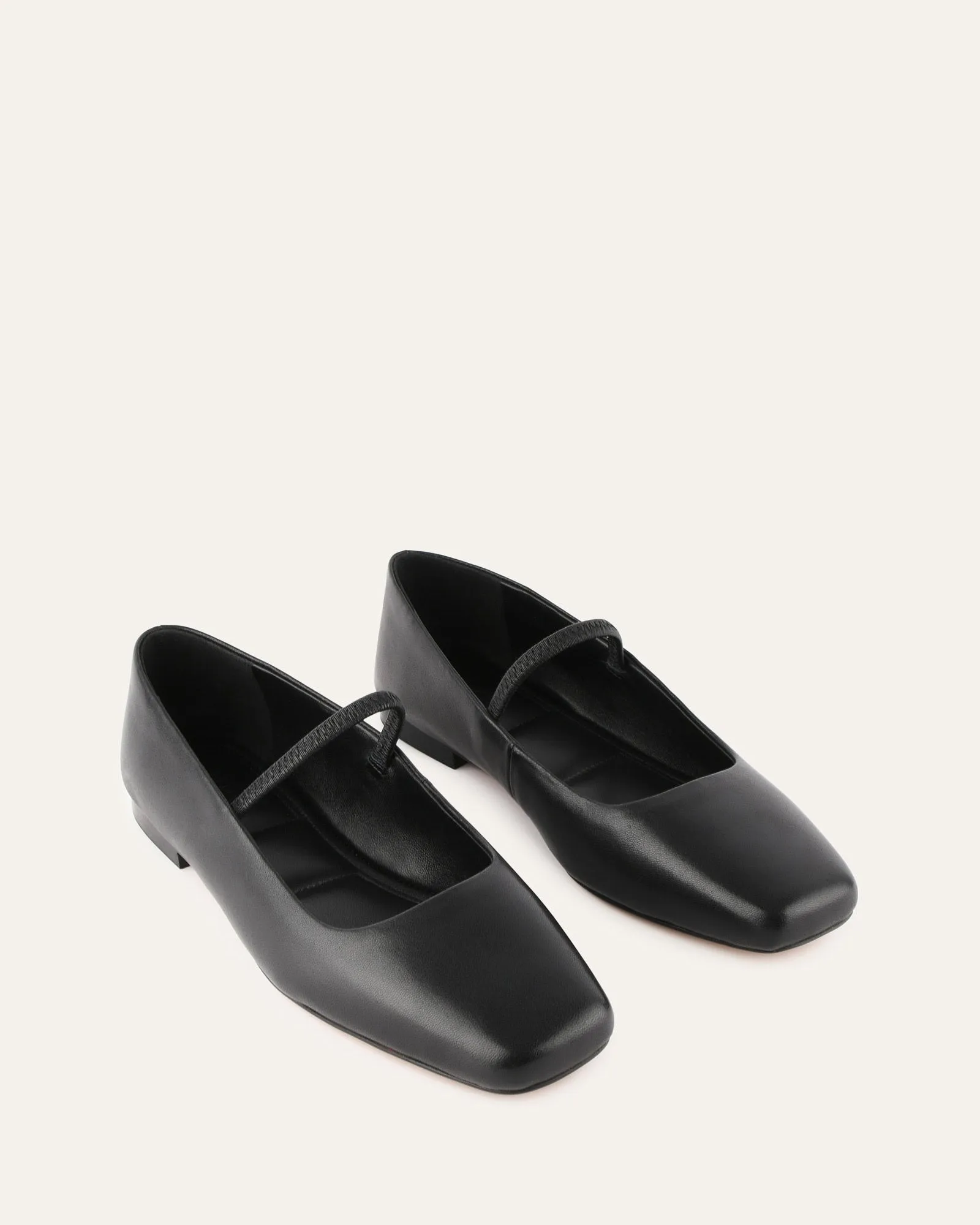 AVERY CASUAL FLATS BLACK LEATHER Jo Mercer