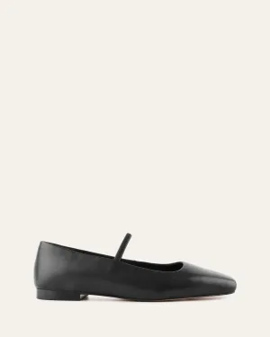 AVERY CASUAL FLATS BLACK LEATHER Jo Mercer