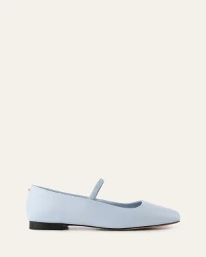 AVERY CASUAL FLATS MIST BLUE LEATHER Jo Mercer