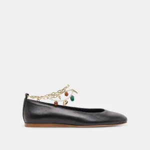BAIDEN BALLET FLATS BLACK LEATHER Dolce Vita