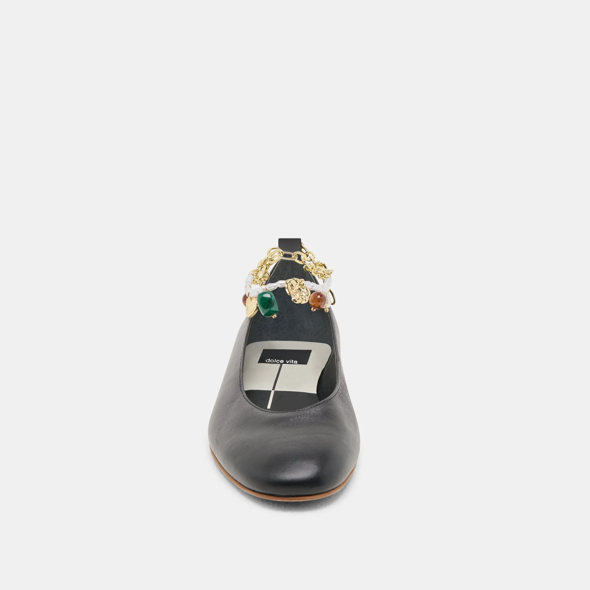 BAIDEN BALLET FLATS BLACK LEATHER Dolce Vita
