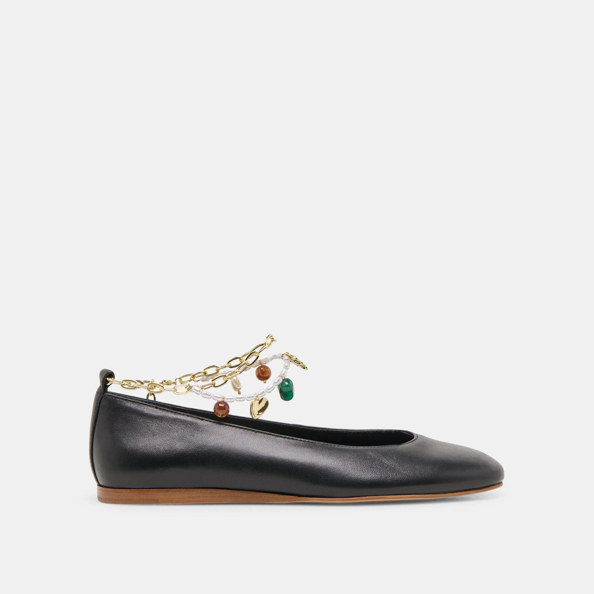 BAIDEN BALLET FLATS BLACK LEATHER Dolce Vita