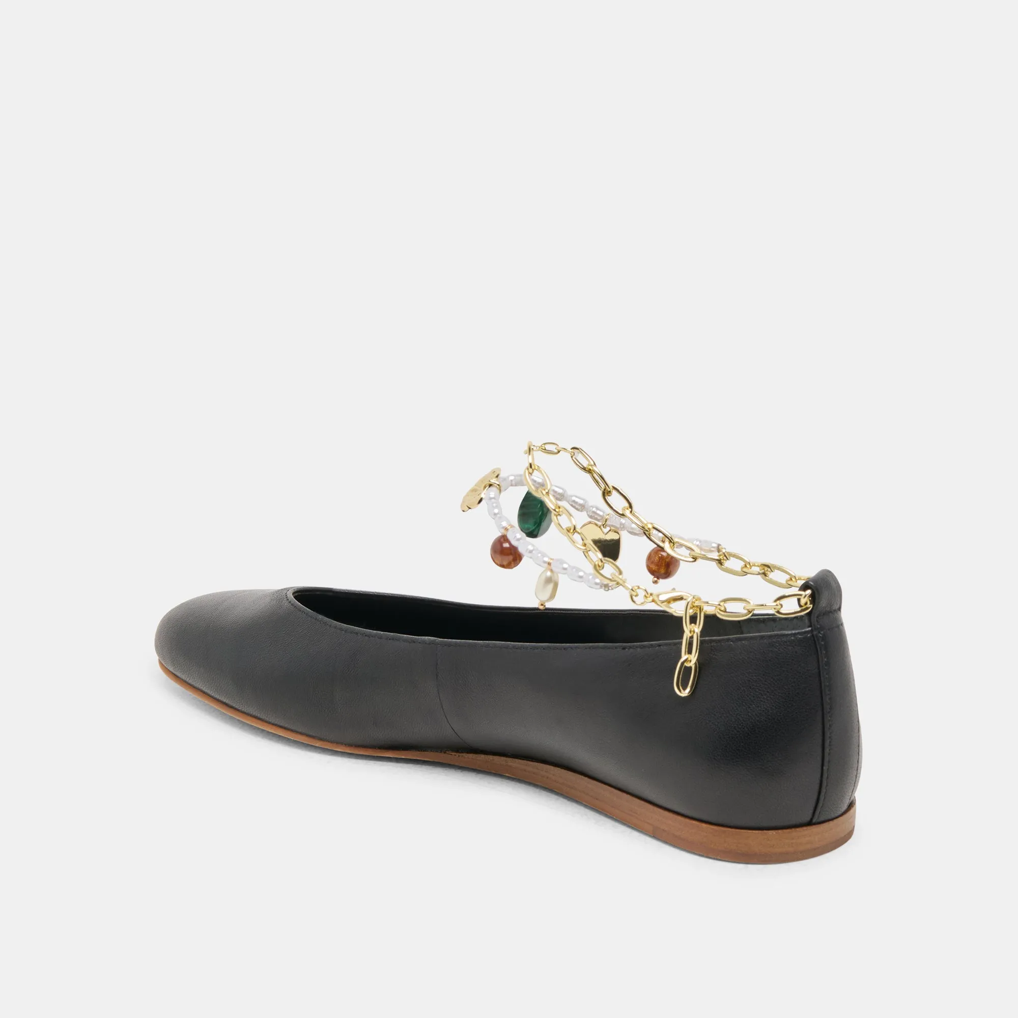 BAIDEN BALLET FLATS BLACK LEATHER Dolce Vita