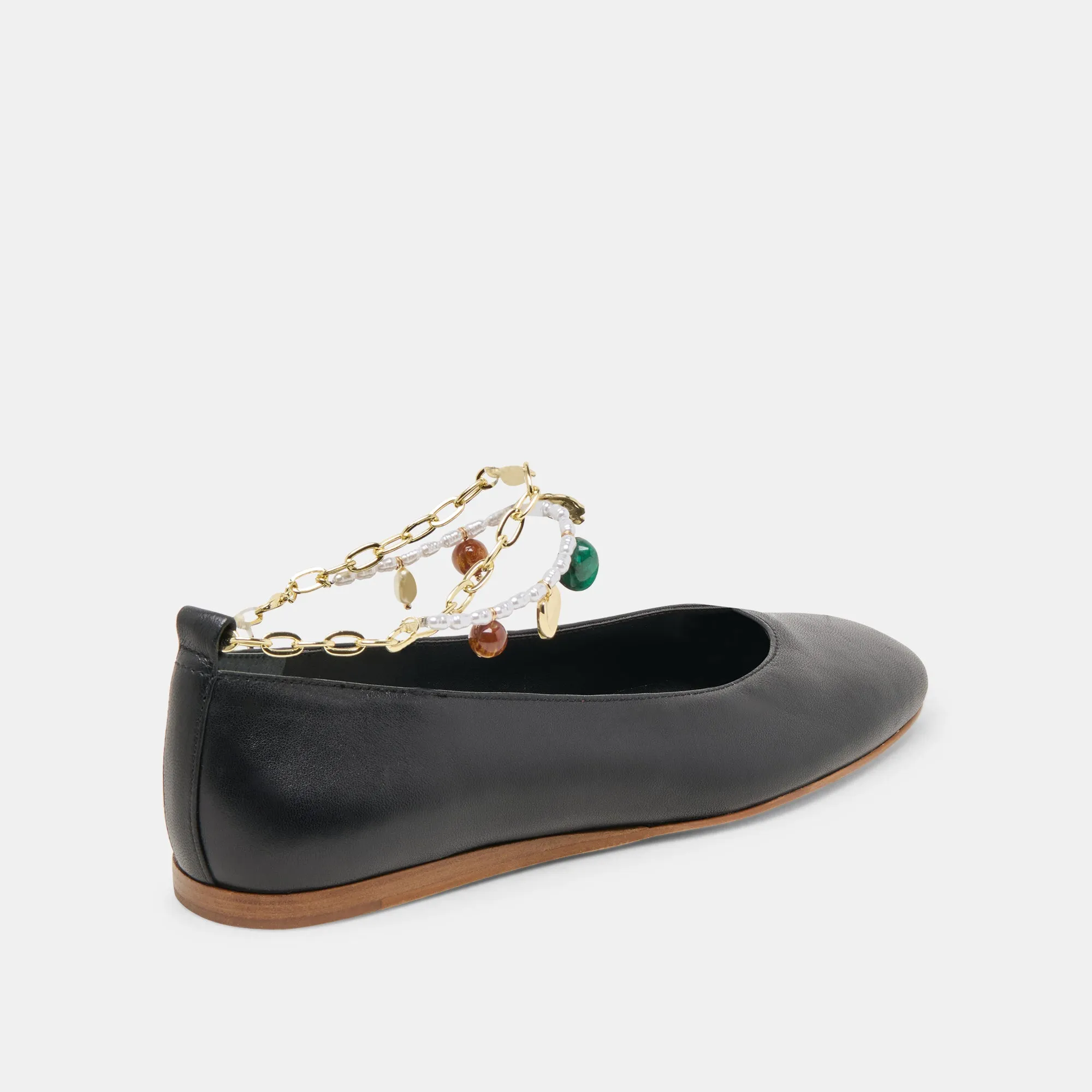 BAIDEN BALLET FLATS BLACK LEATHER Dolce Vita
