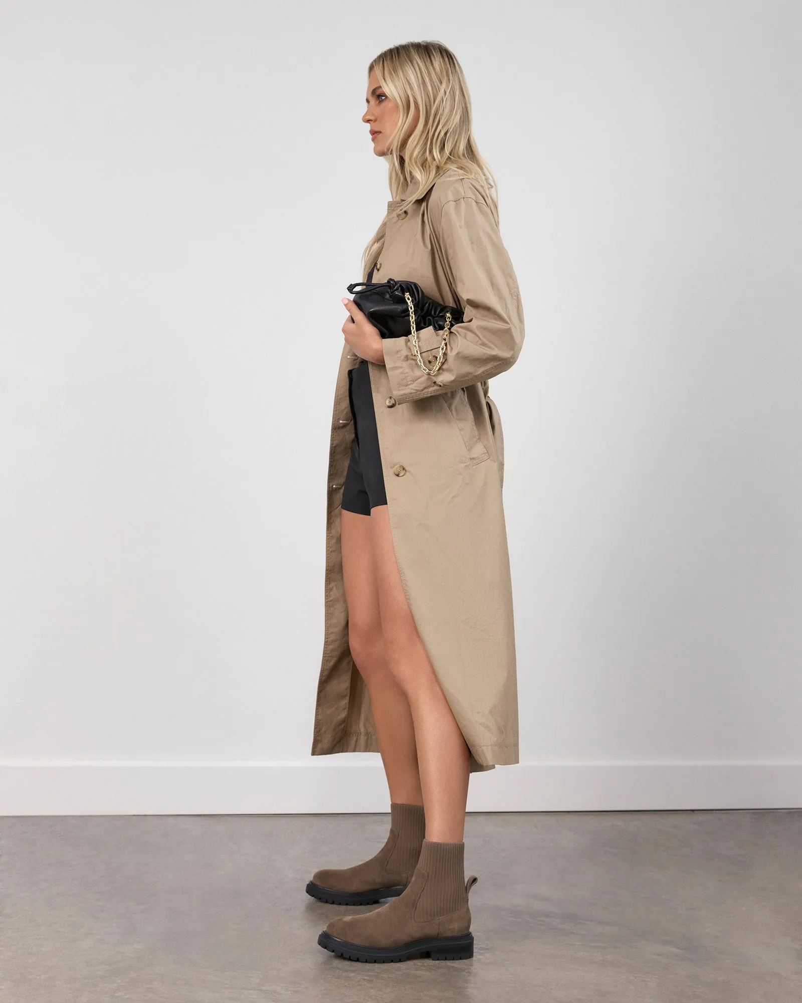 BERTIE FLAT ANKLE BOOTS KHAKI SUEDE Jo Mercer